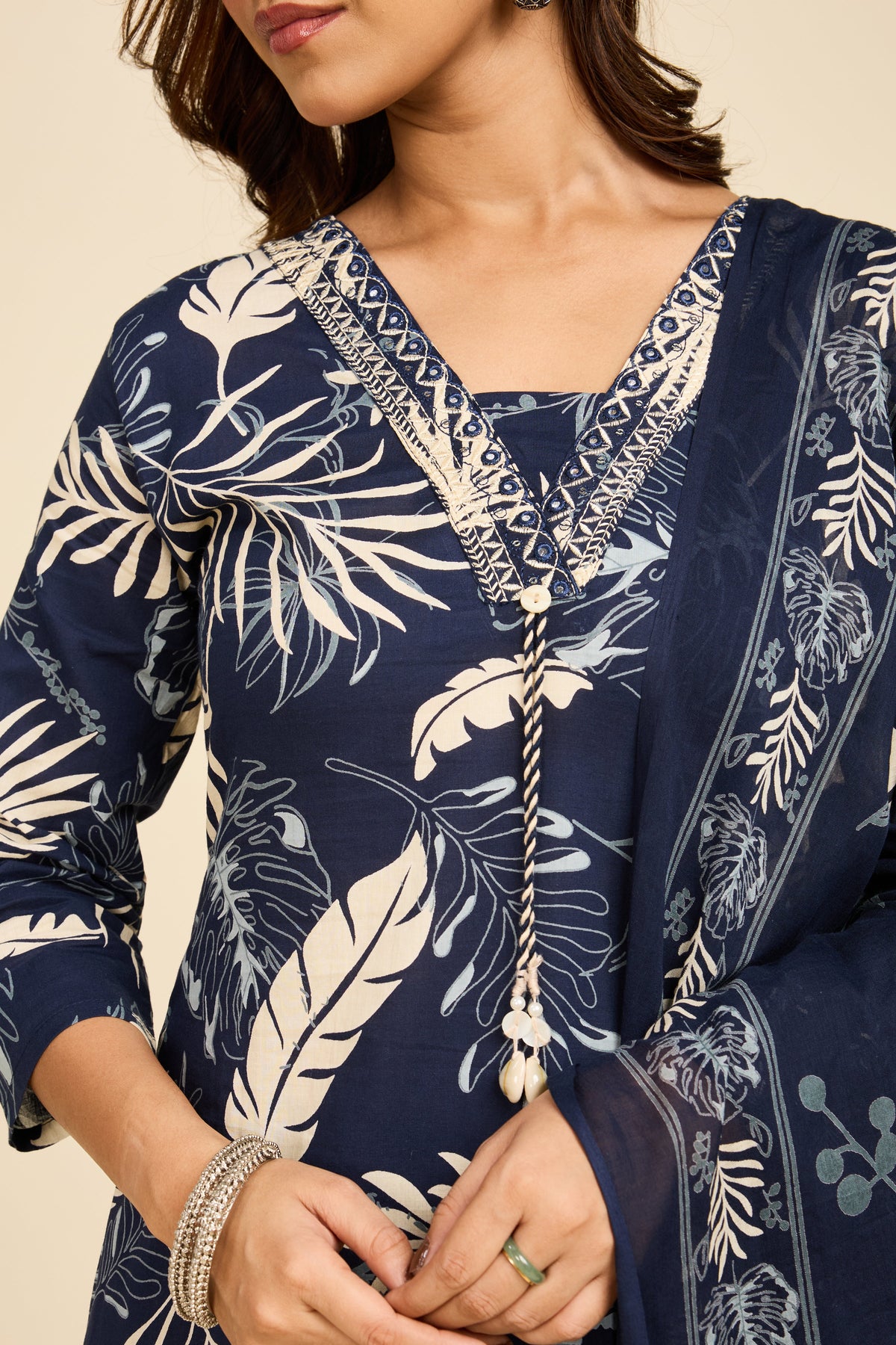 Alaya Select Navy Fern Kurta Set