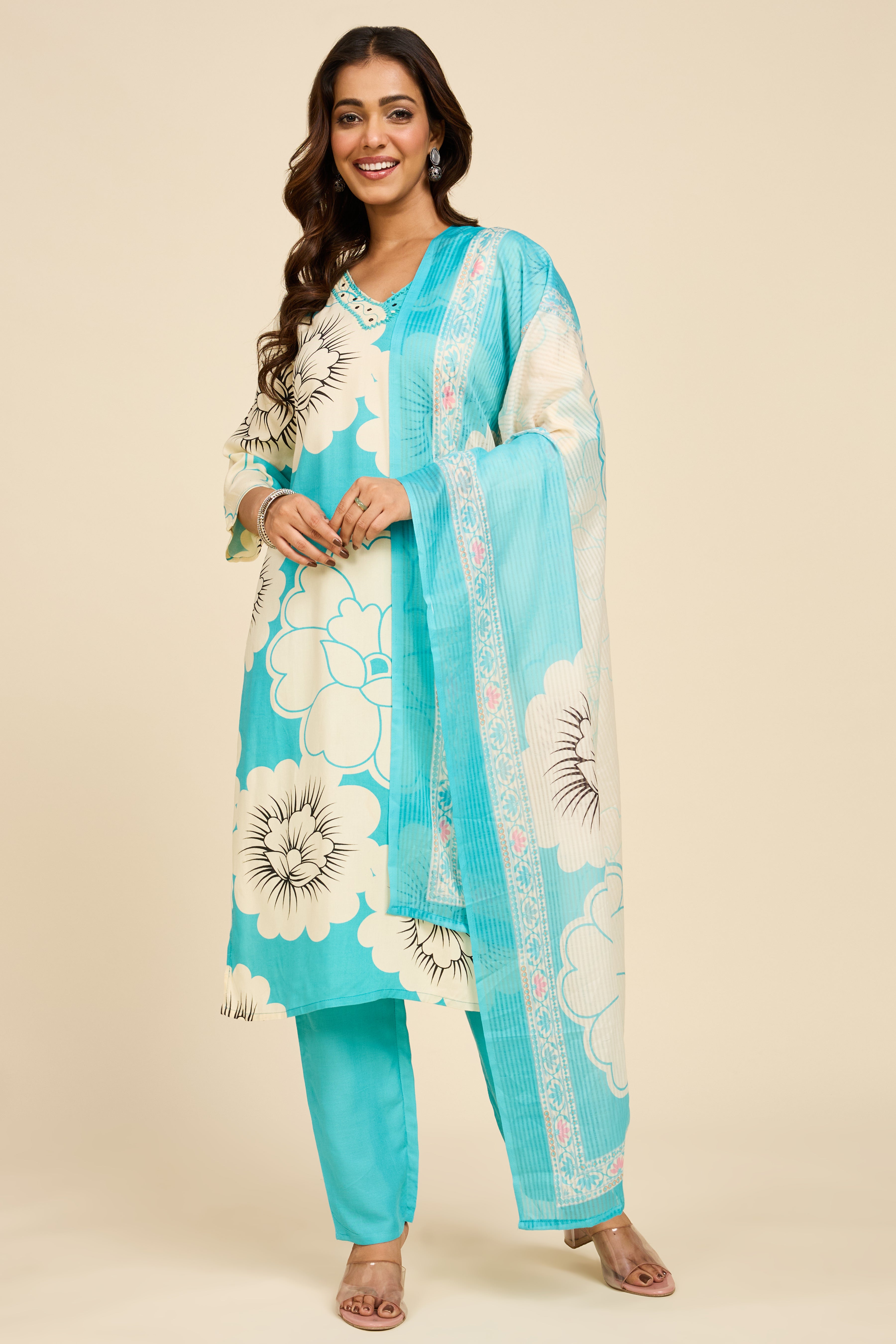 Alaya Select Aqua Bloom Kurta Set