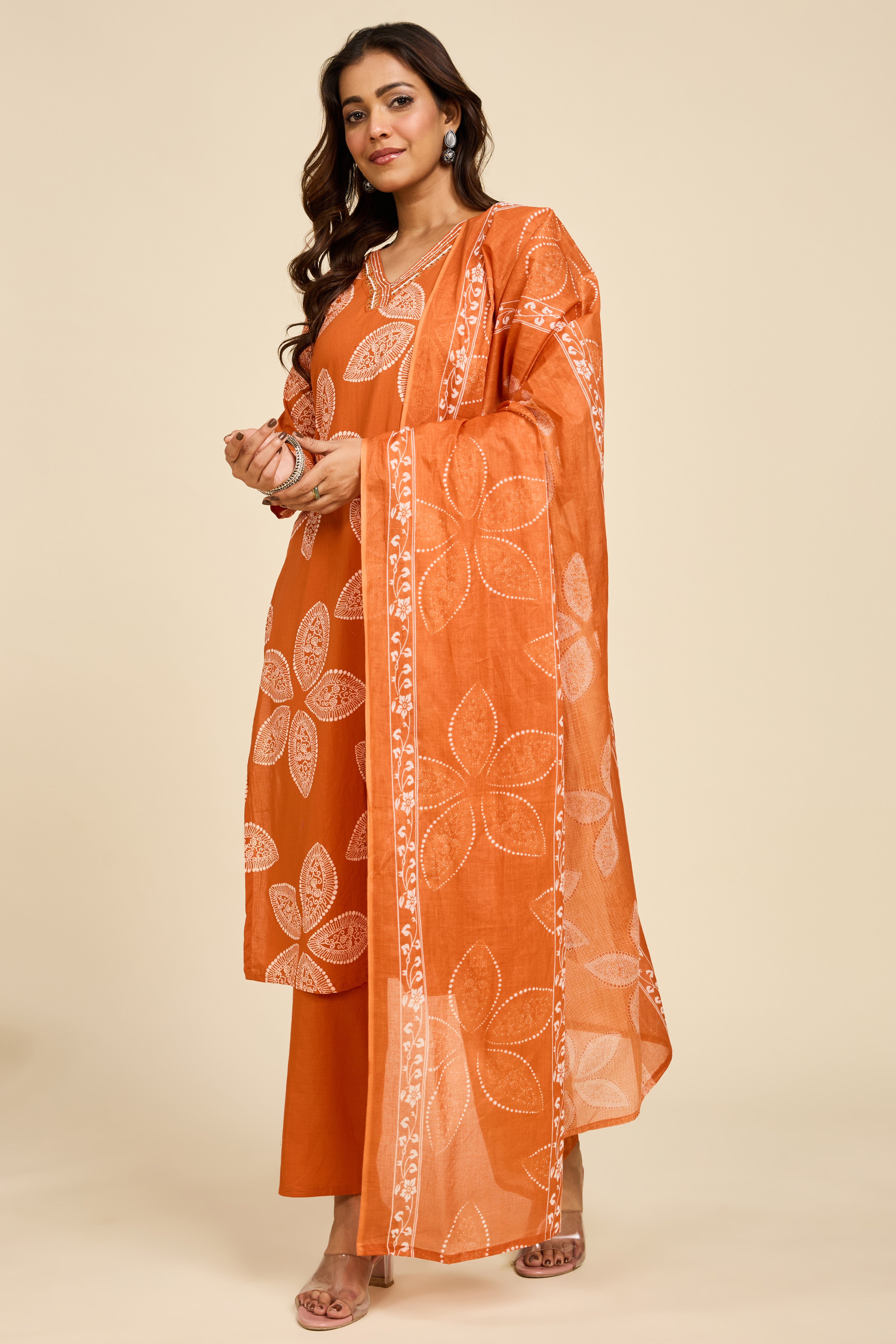 Alaya Select Cinnamon Cotton Kurta Set