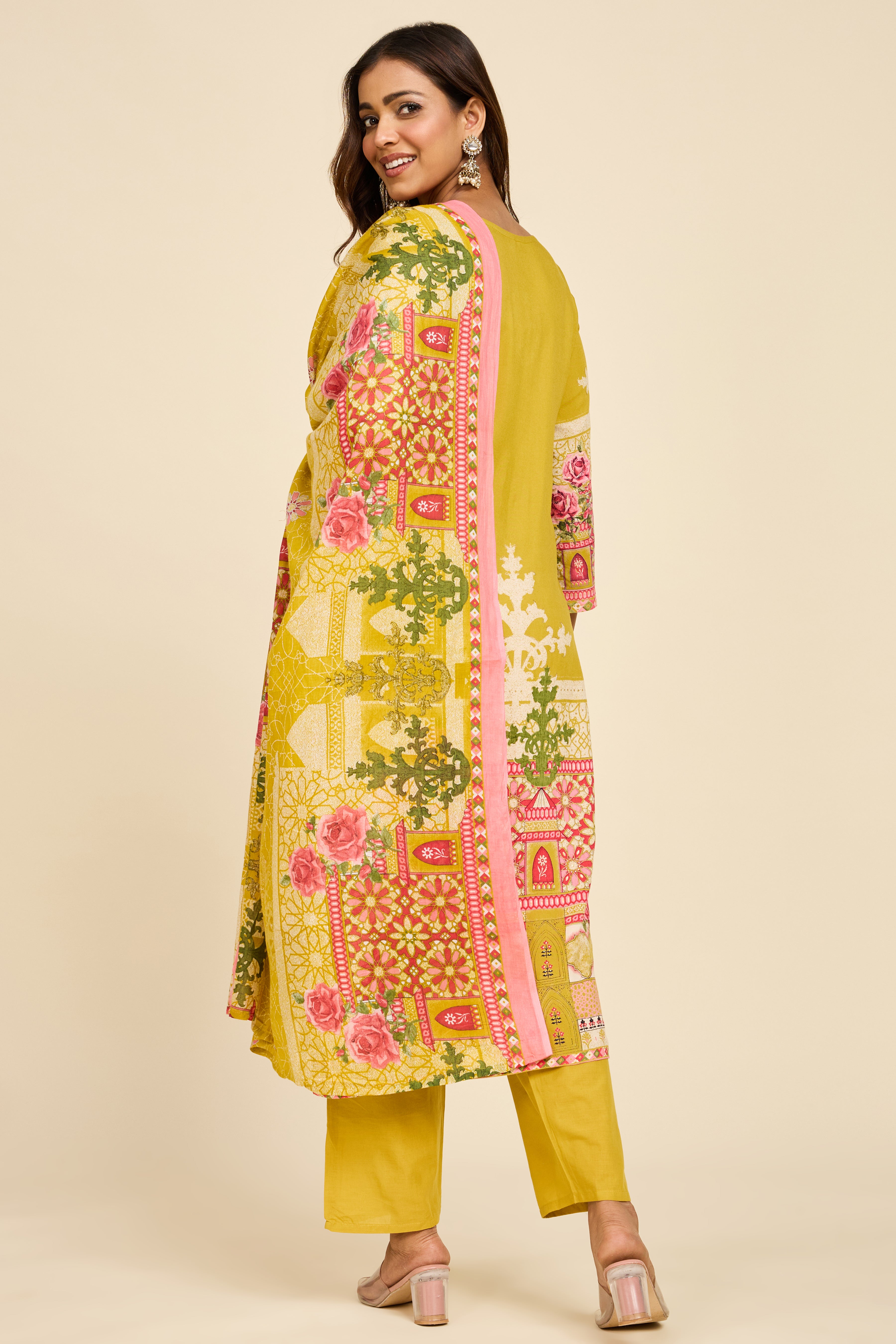 Alaya Select Pista Flora Kurta Set