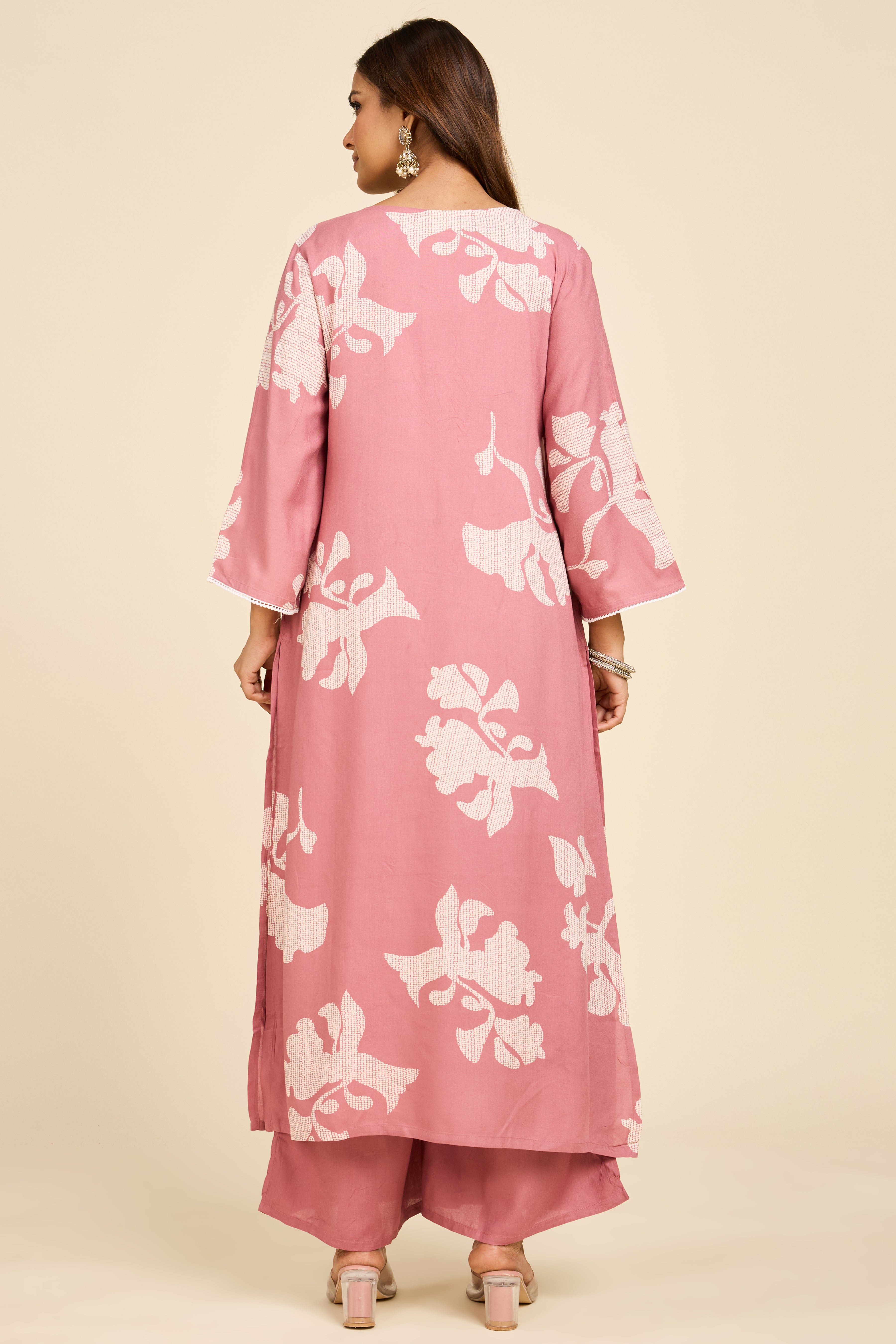 Alaya Select Mauve Botanical Cotton Kurta Set