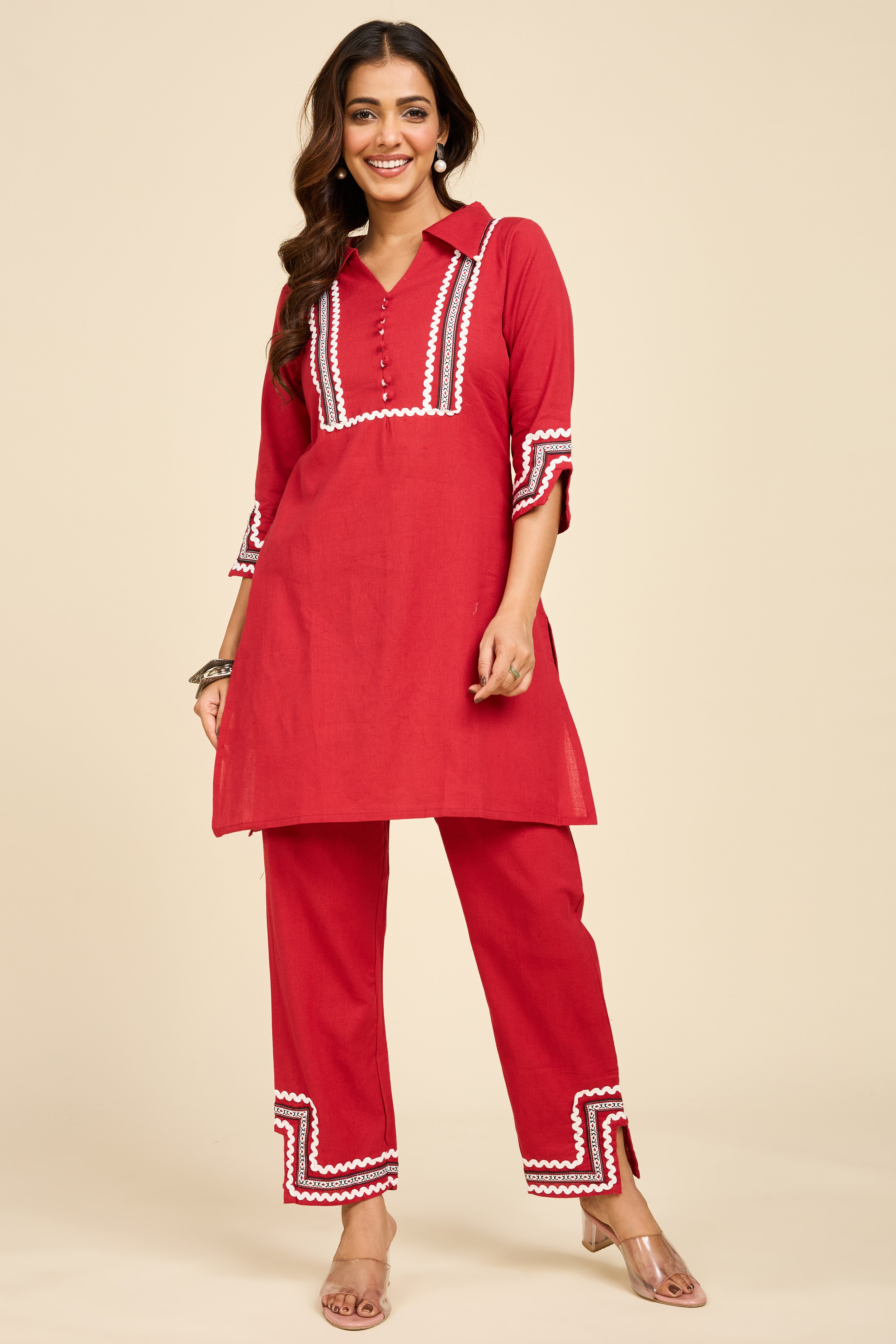 Alaya Select Red Noor Co-ord Set