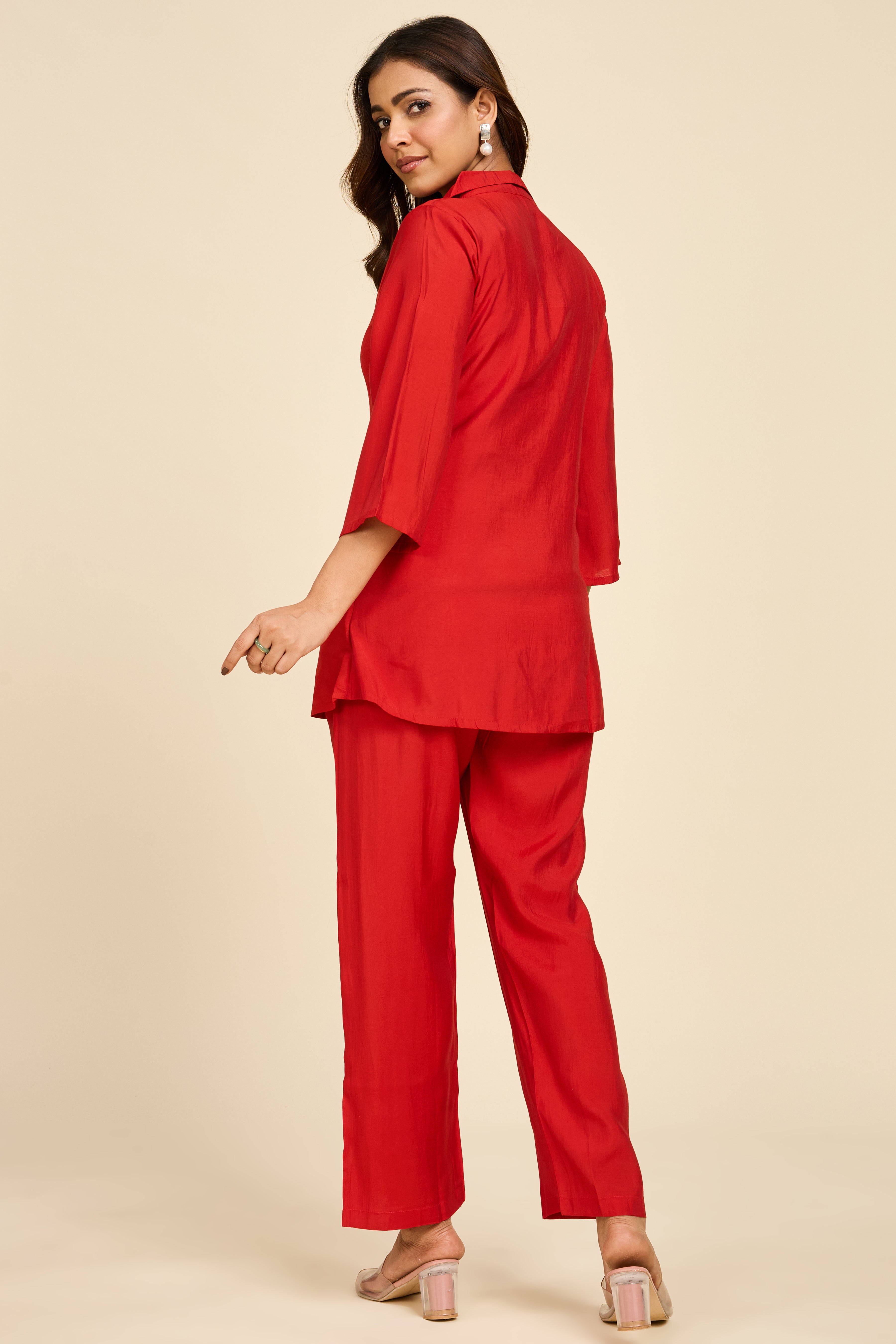 Alaya Select Red Embroidered Co-ord Set