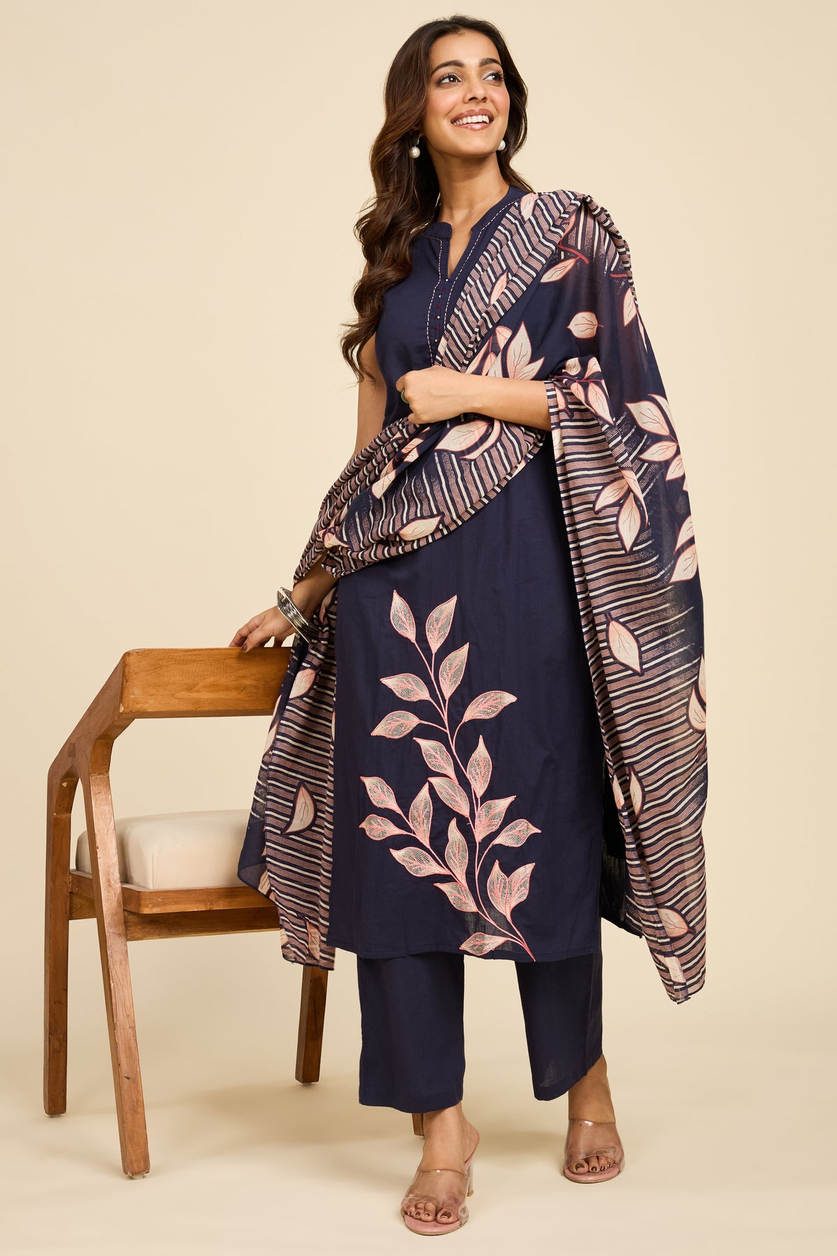 Alaya Select Indigo Embroidered Kurta Set