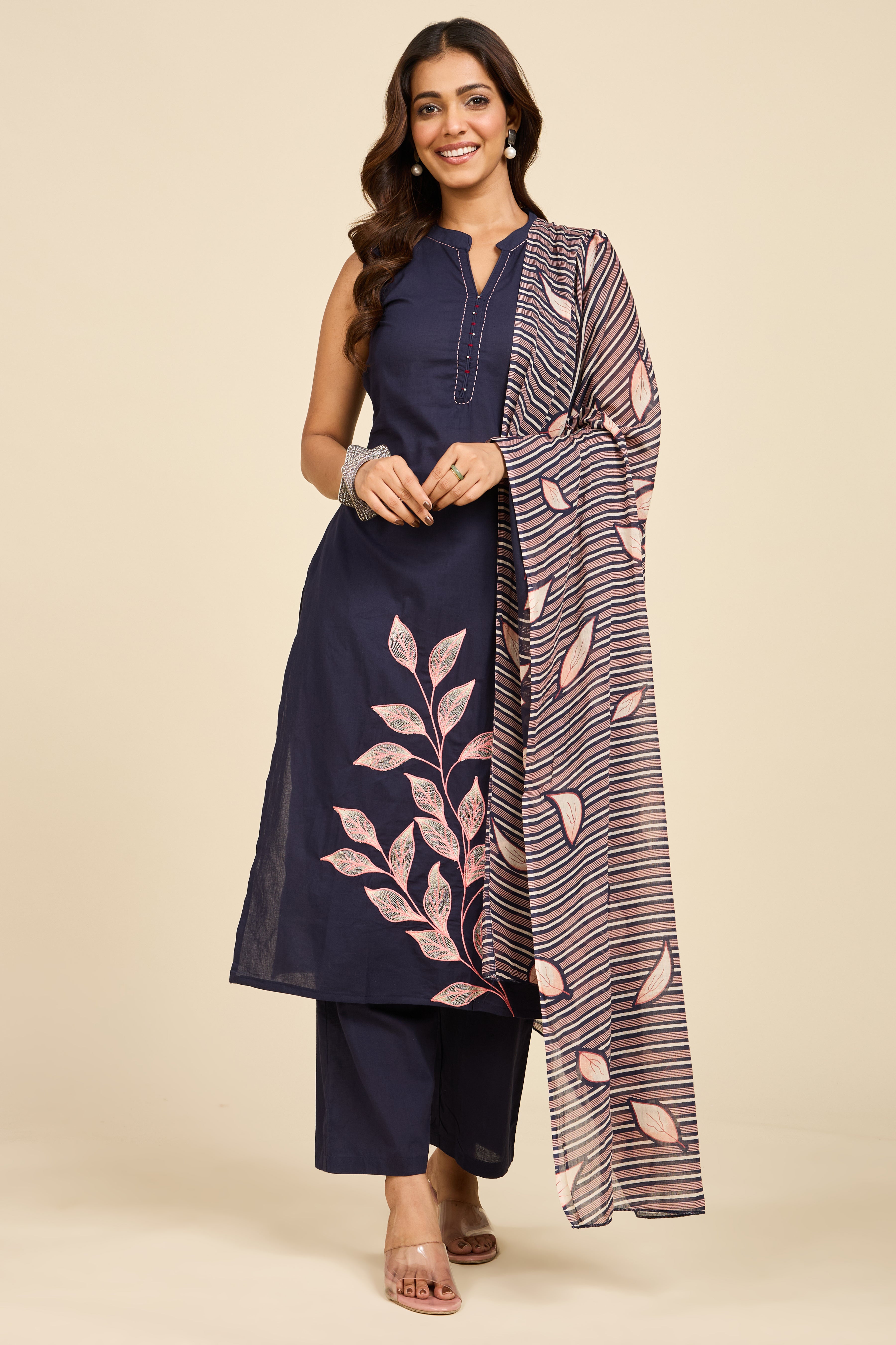 Alaya Select Indigo Embroidered Kurta Set