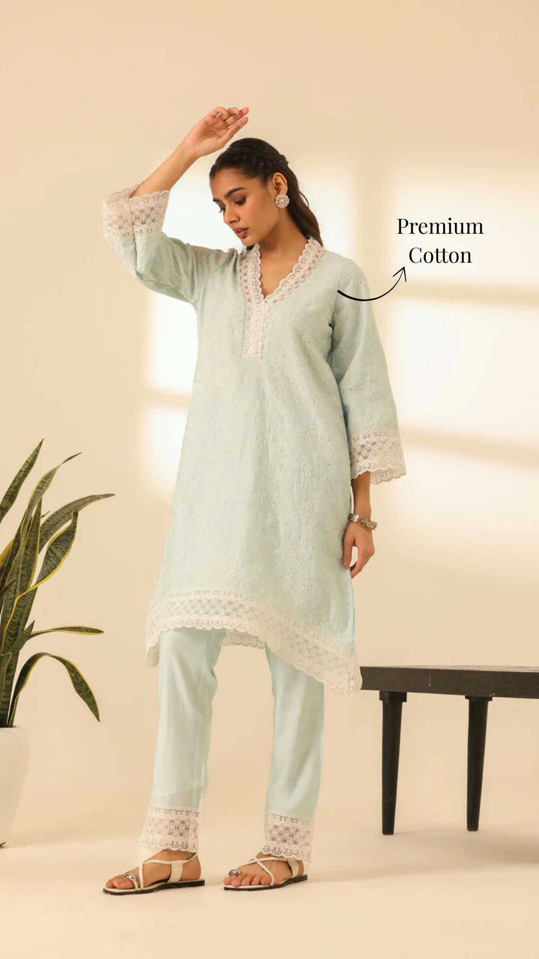 Rangrez Sky Kiss Desi Tilt Kurta Set