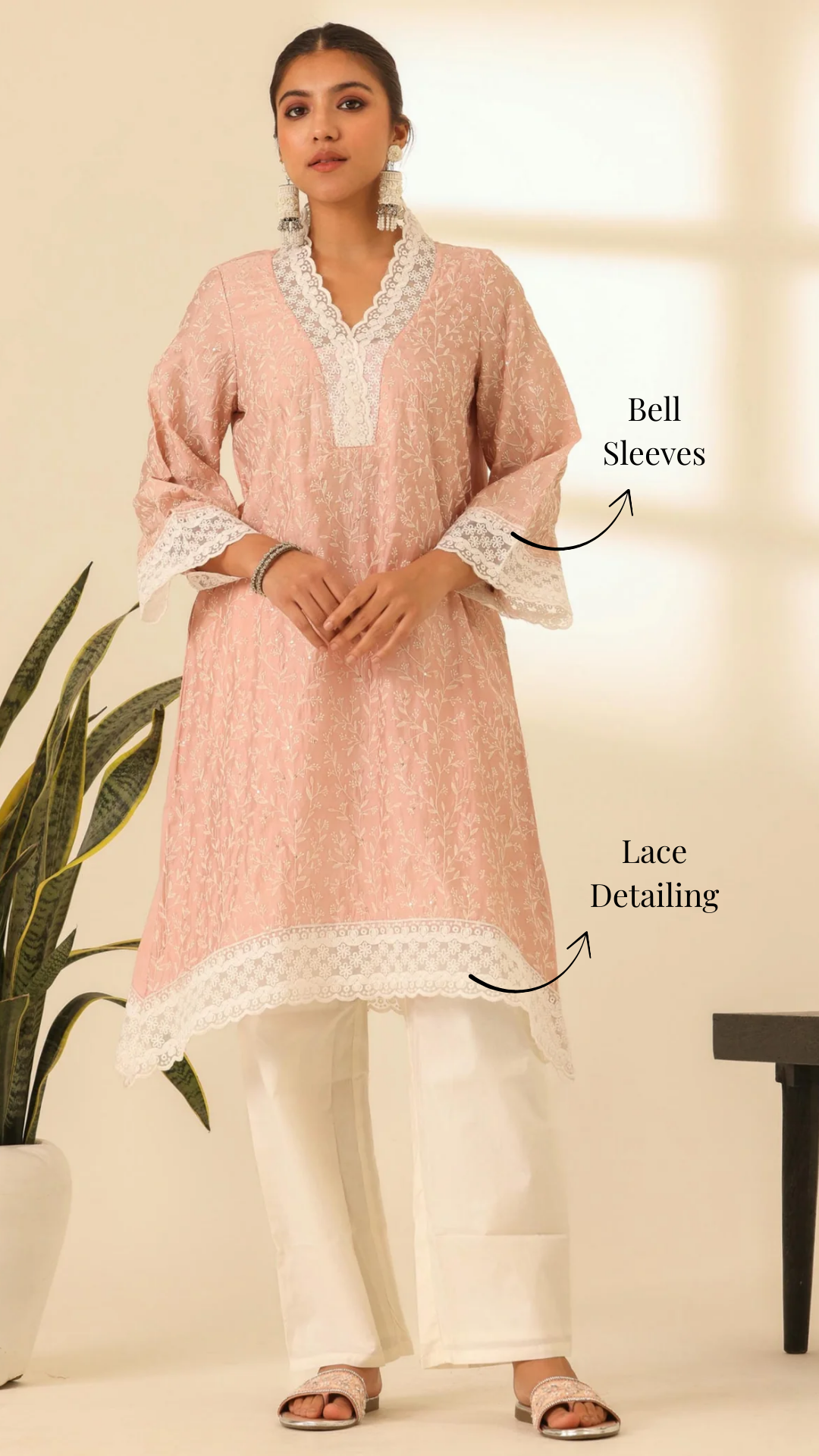 Rangrez Petal Pink Desi Tilt Kurta