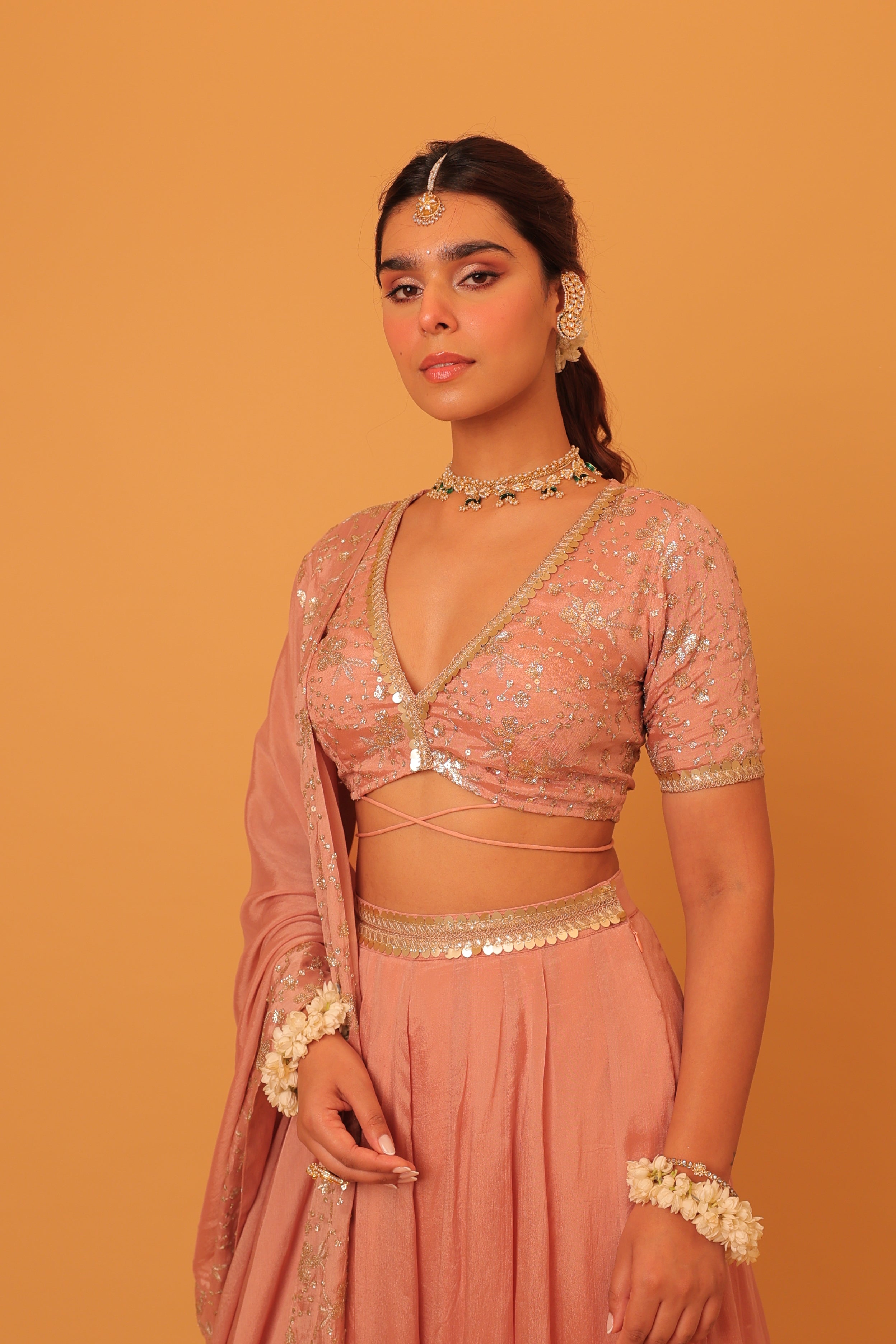 Alaya Mehfil Blush Pink Lehenga Set