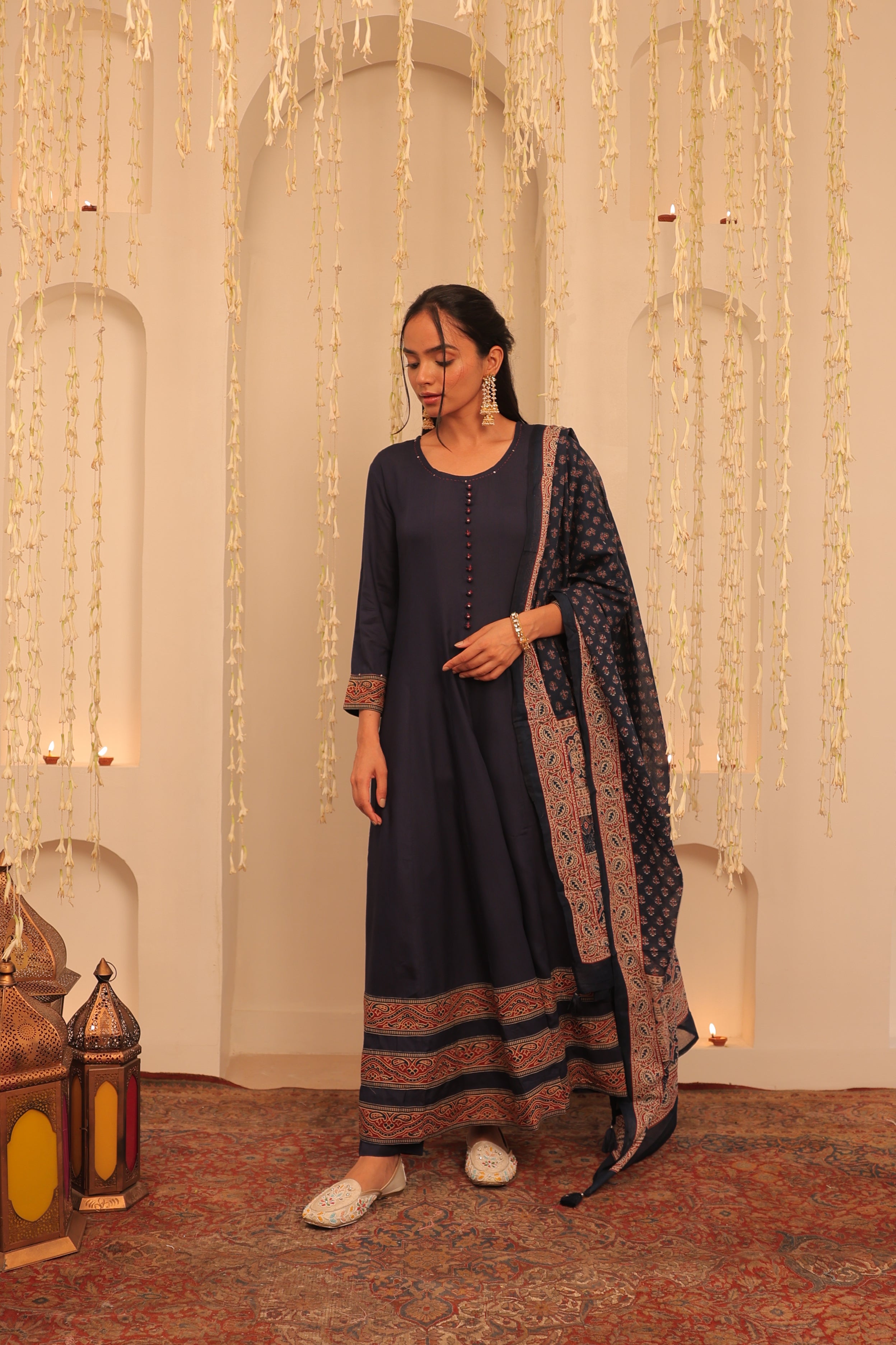 Alaya Mehfil Royal Blue Anarkali Set