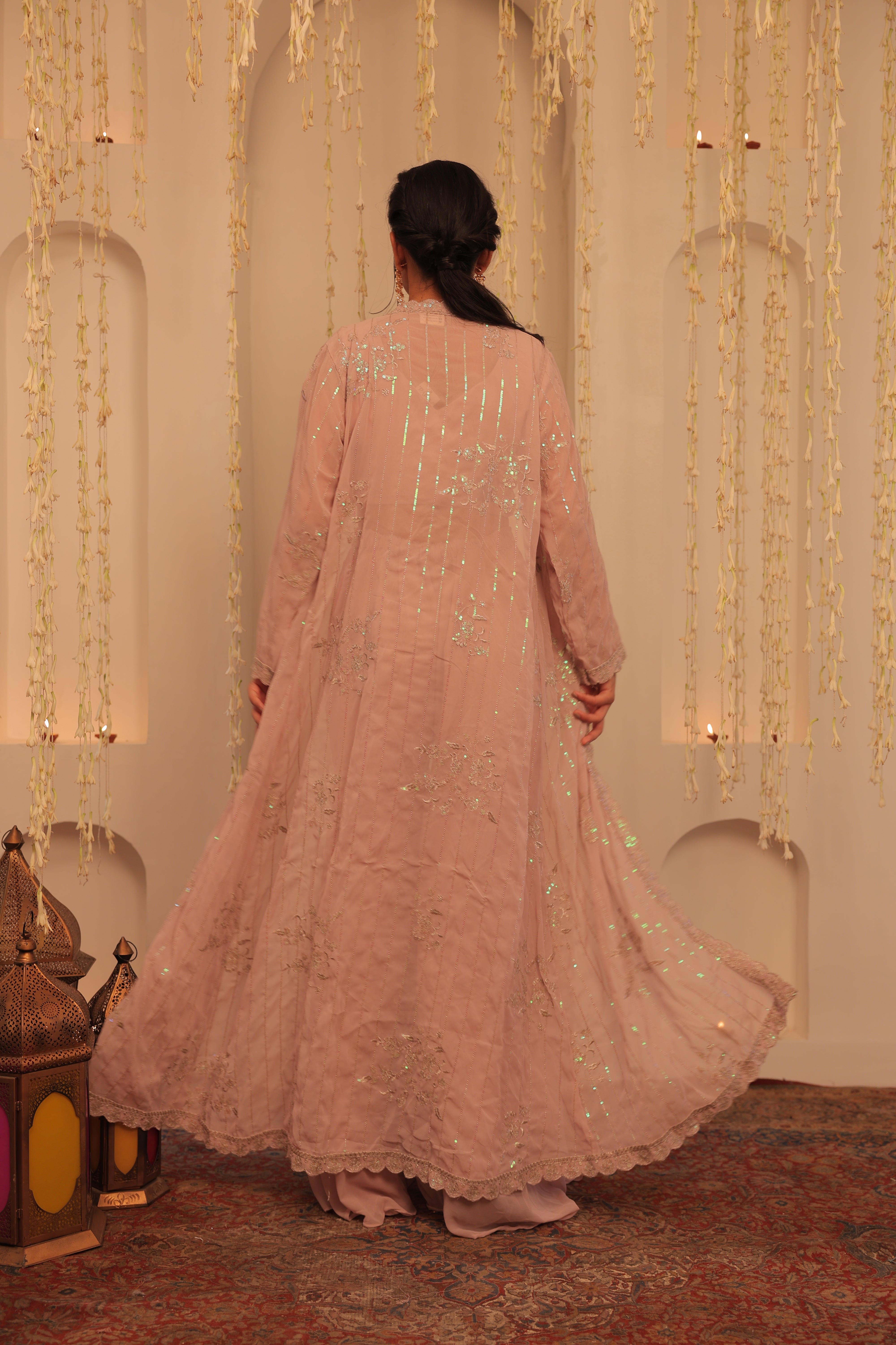 Alaya Mehfil Mauve Cape Gharara Set
