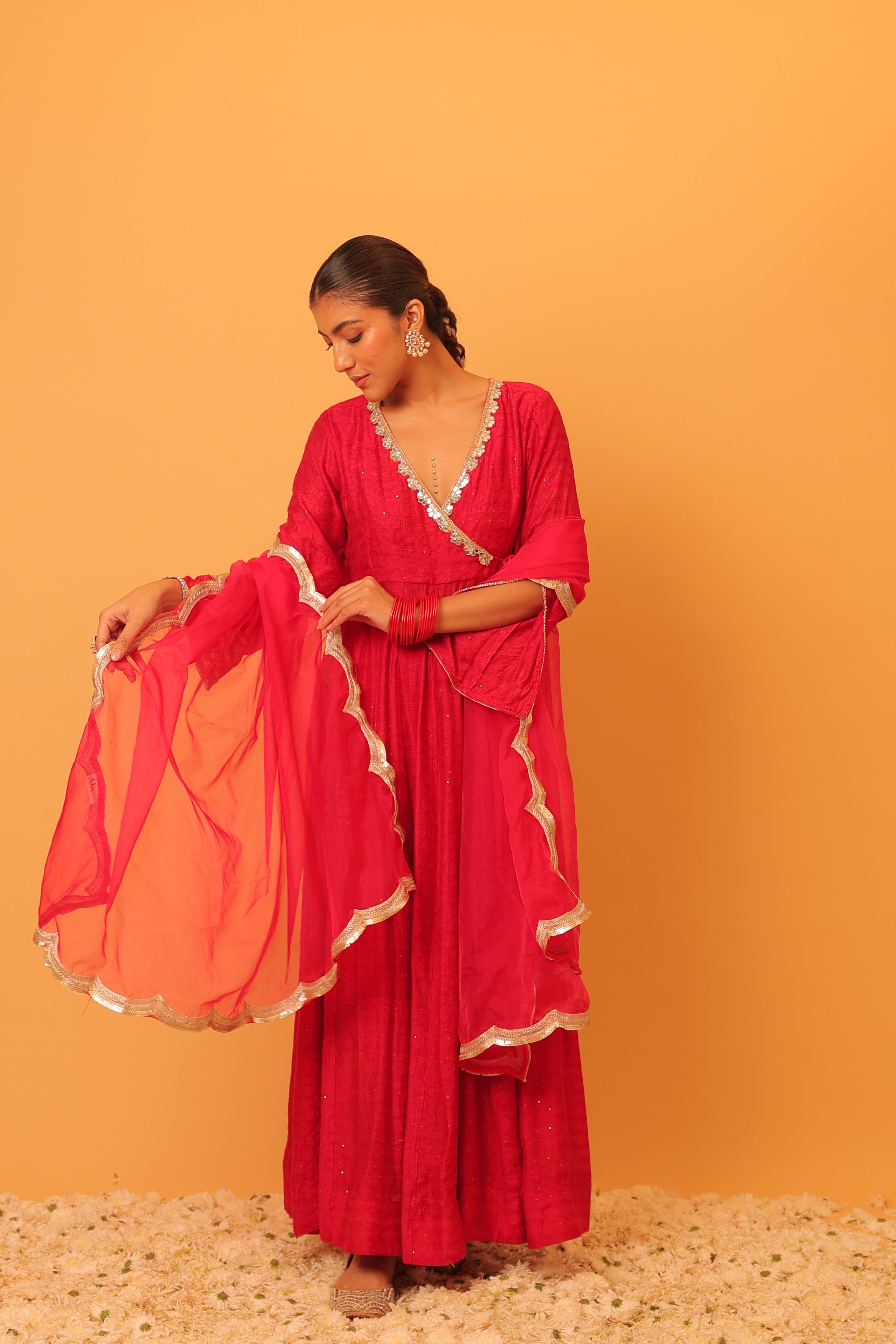 Alaya Mehfil Punch Pink Anarkali Set