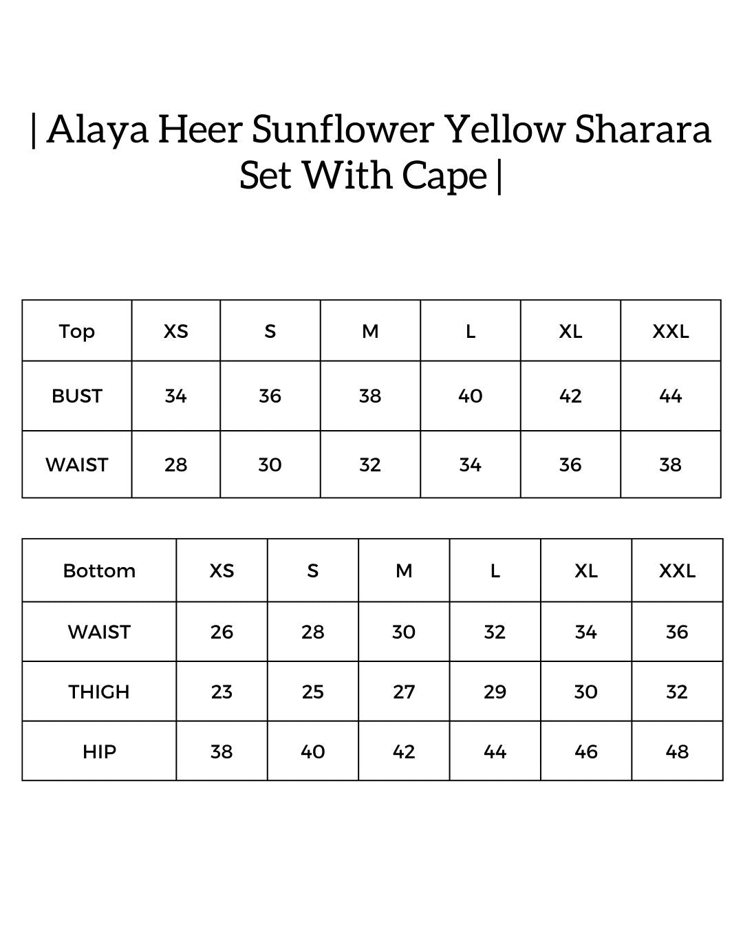 Alaya Heer Sunflower Yellow Sharara Set With Cape