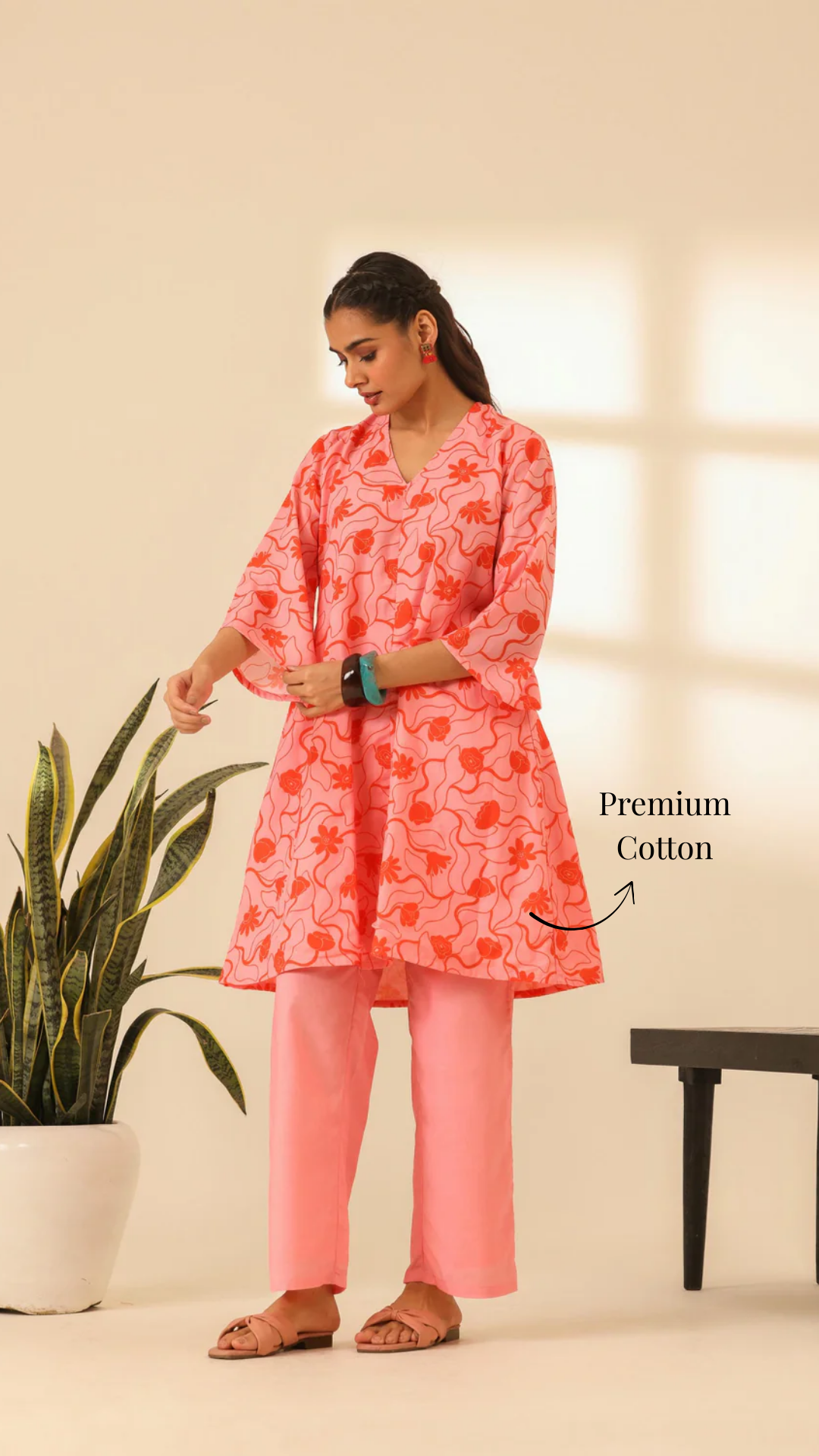 Rangrez Flamingo A Line Kurta Set