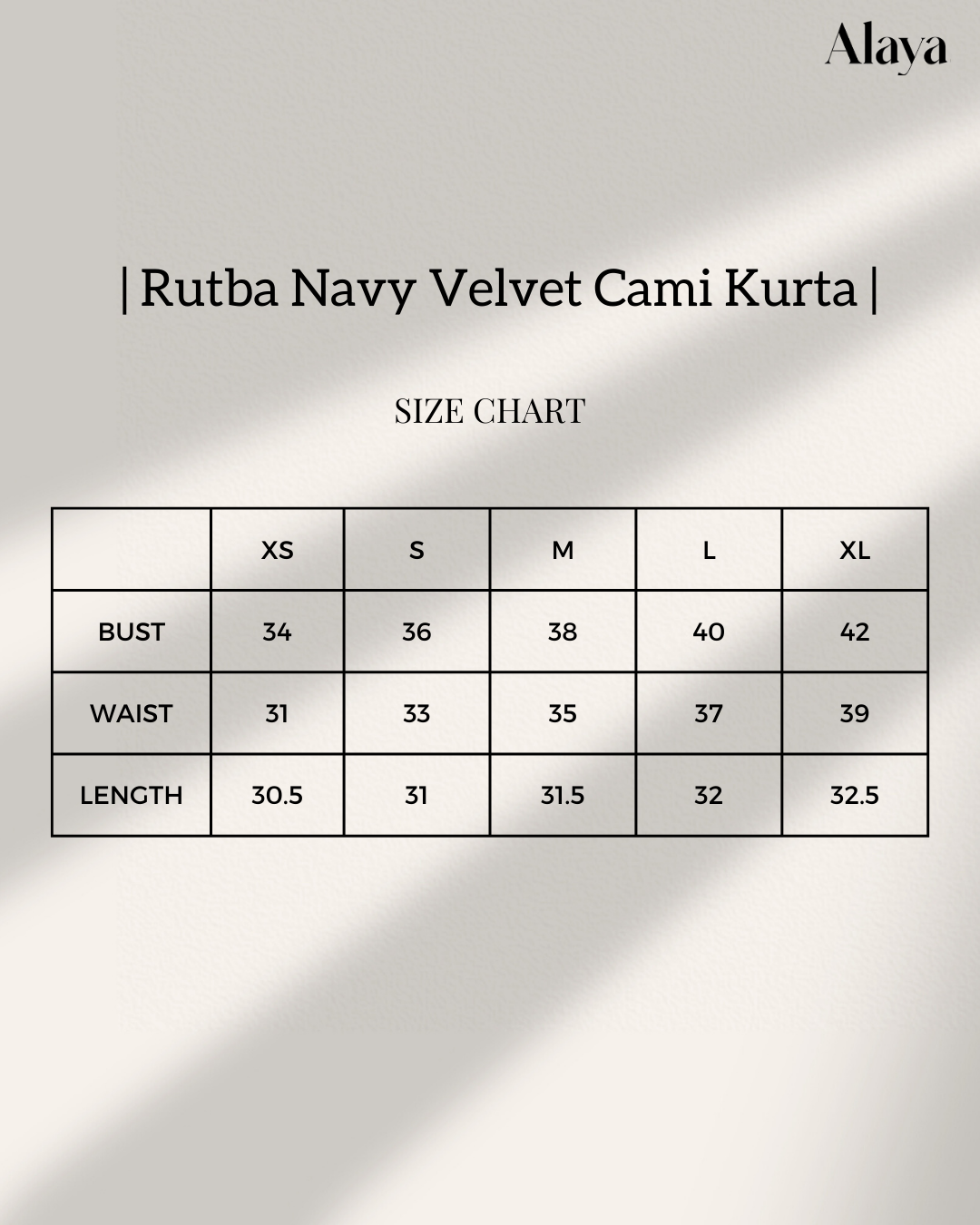 Rutba Navy Velvet Cami Kurta