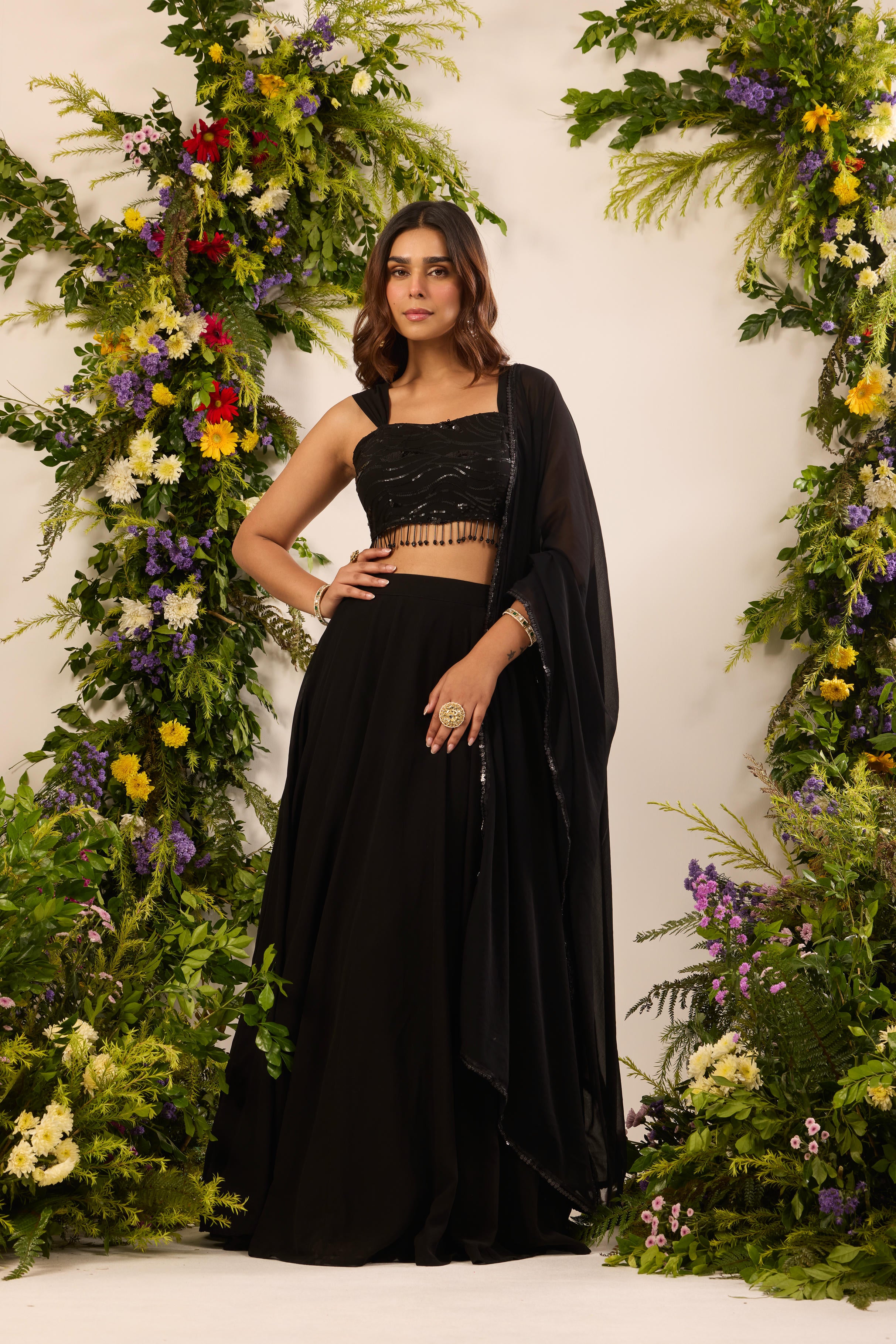 Mastaani Black Allure Lehenga Set