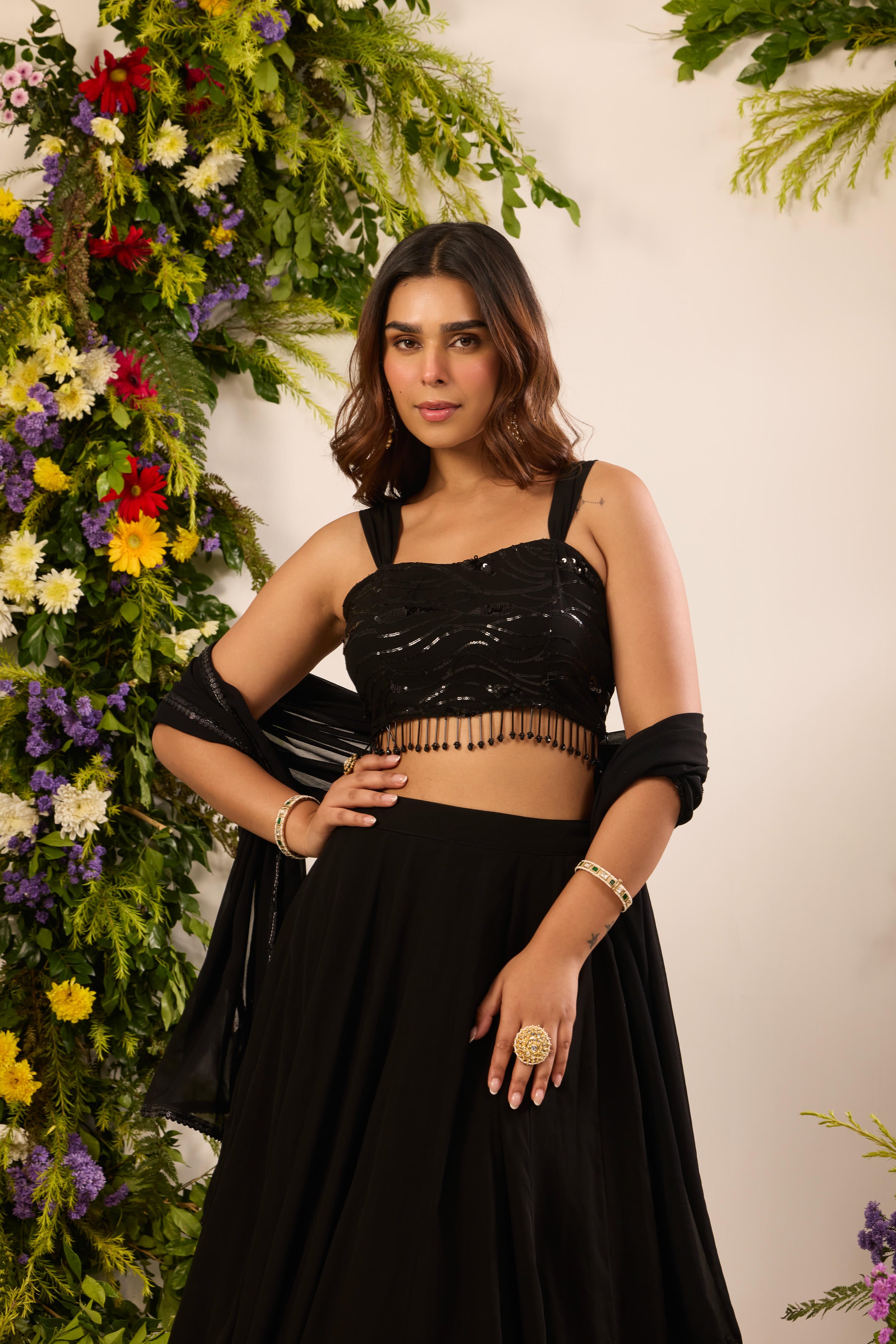 Mastaani Black Allure Lehenga Set