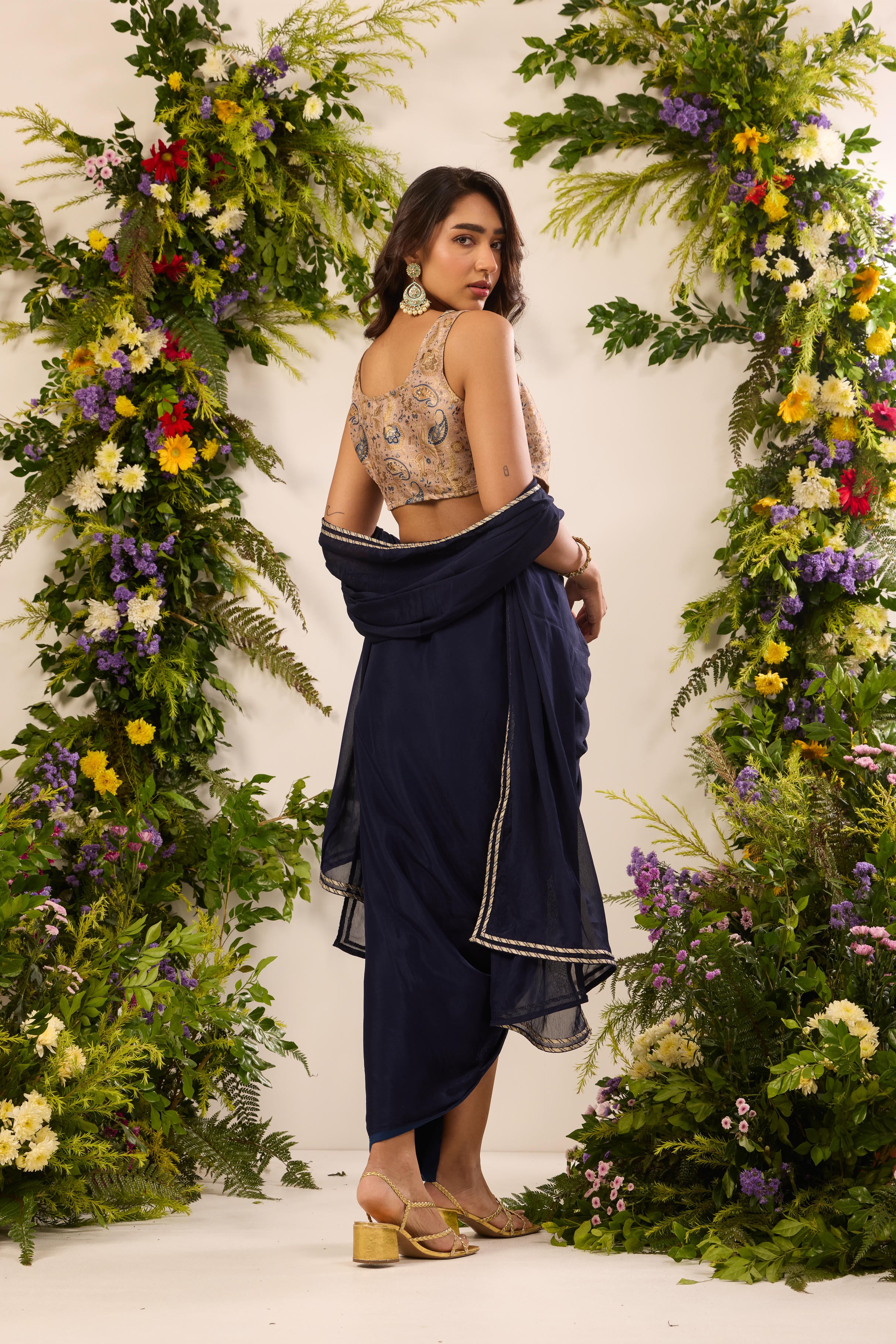 Mastaani Midnight Navy Drape Set