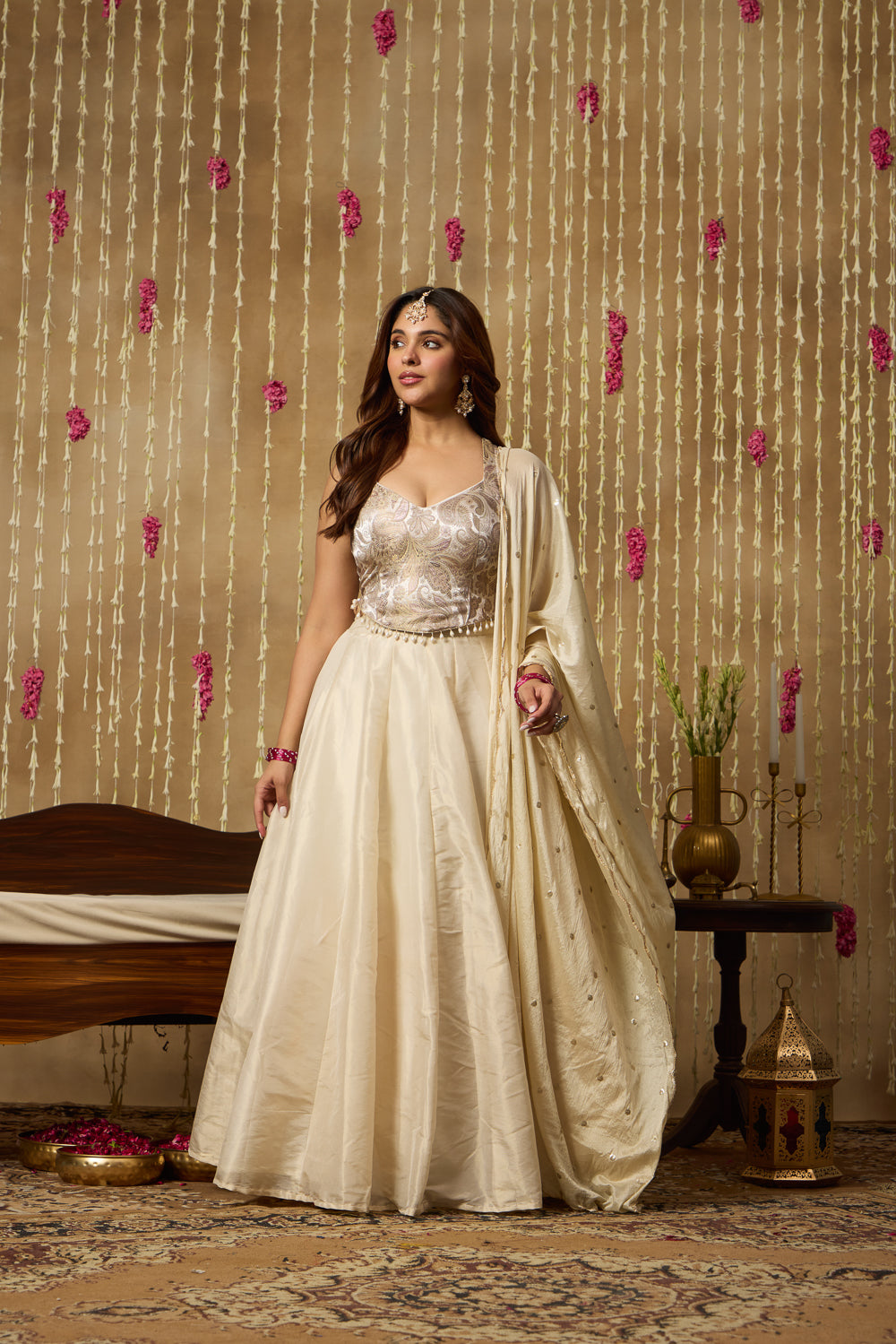Jhoom Pearl Paisley Lehenga Set