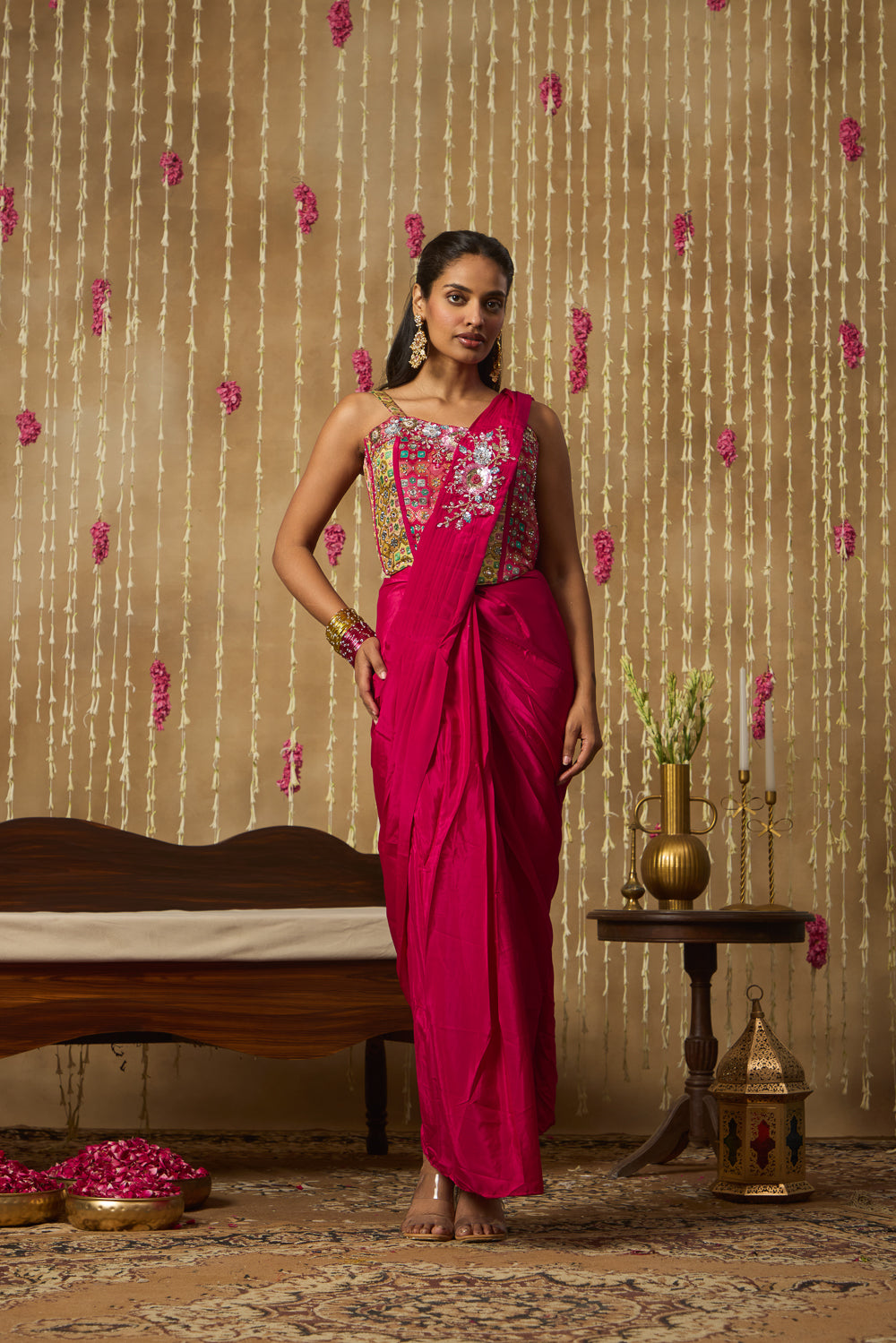 Jhoom Rani Embroidered Saree Set
