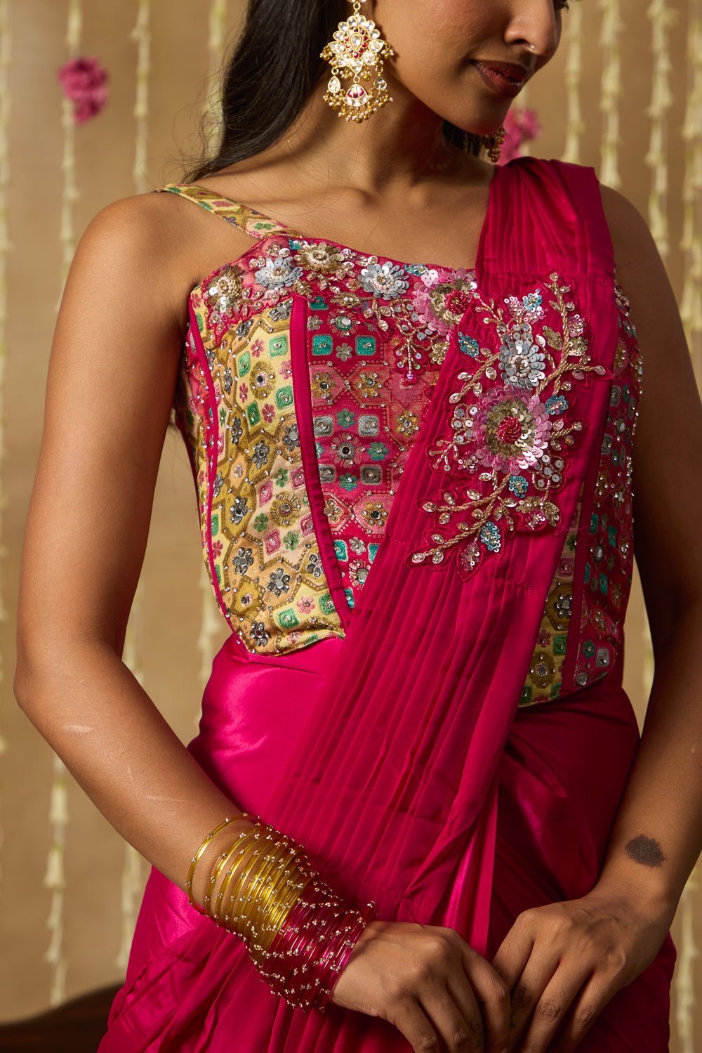 Jhoom Rani Embroidered Saree Set
