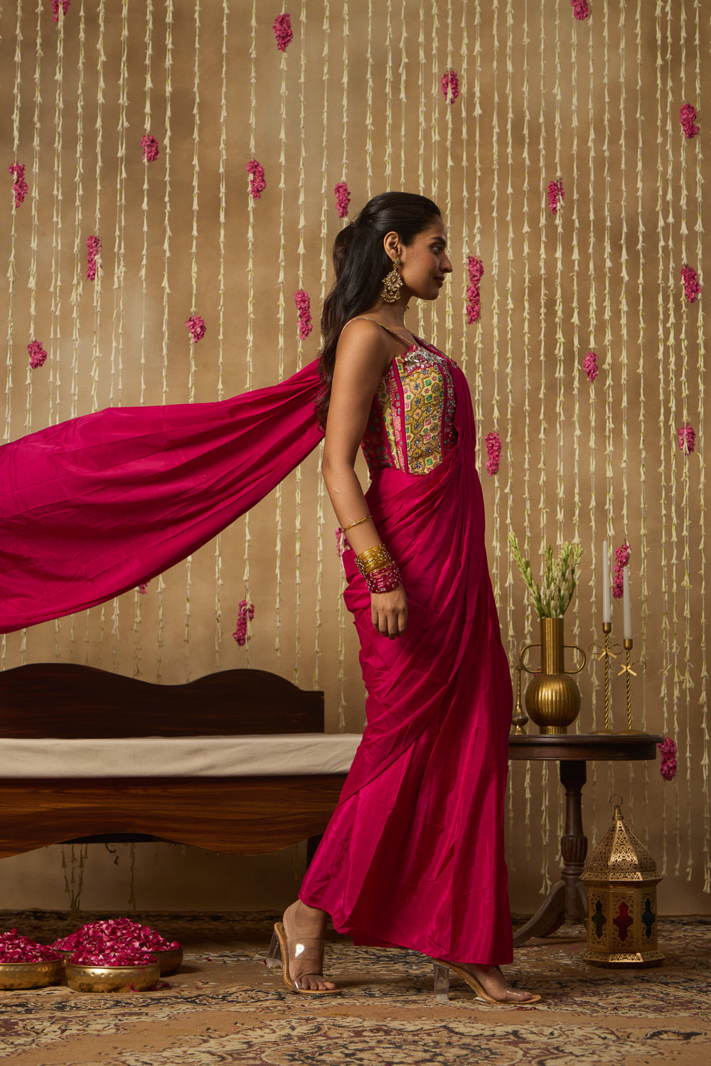 Jhoom Rani Embroidered Saree Set