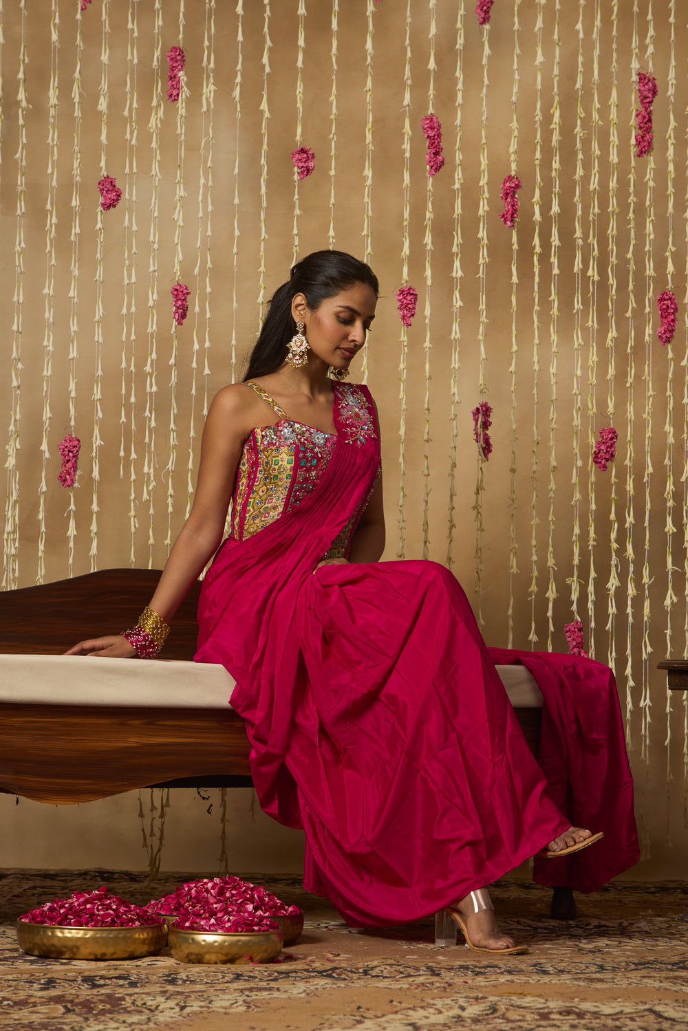 Jhoom Rani Embroidered Saree Set
