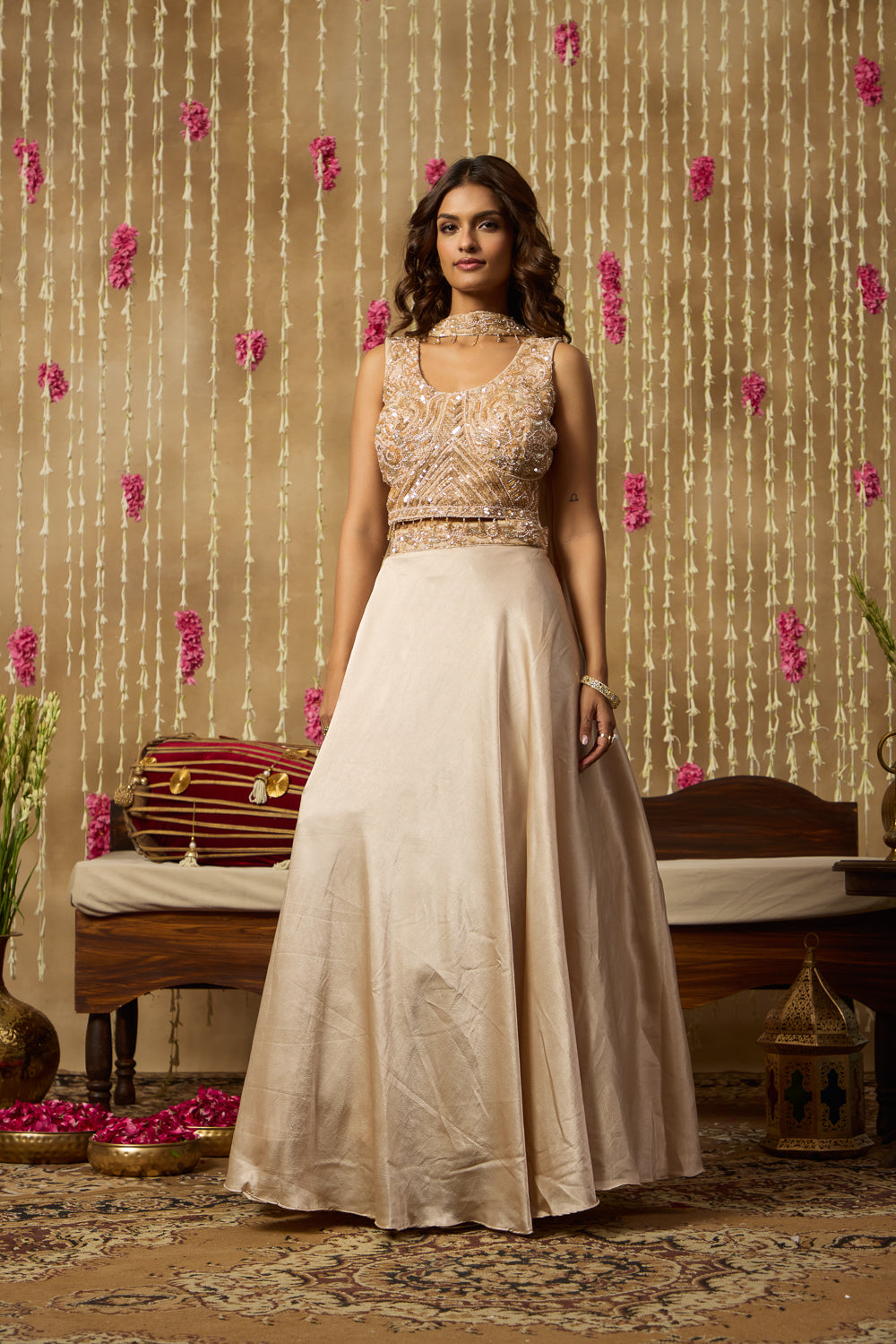 Jhoom Moonlit Ivory Lehenga Set
