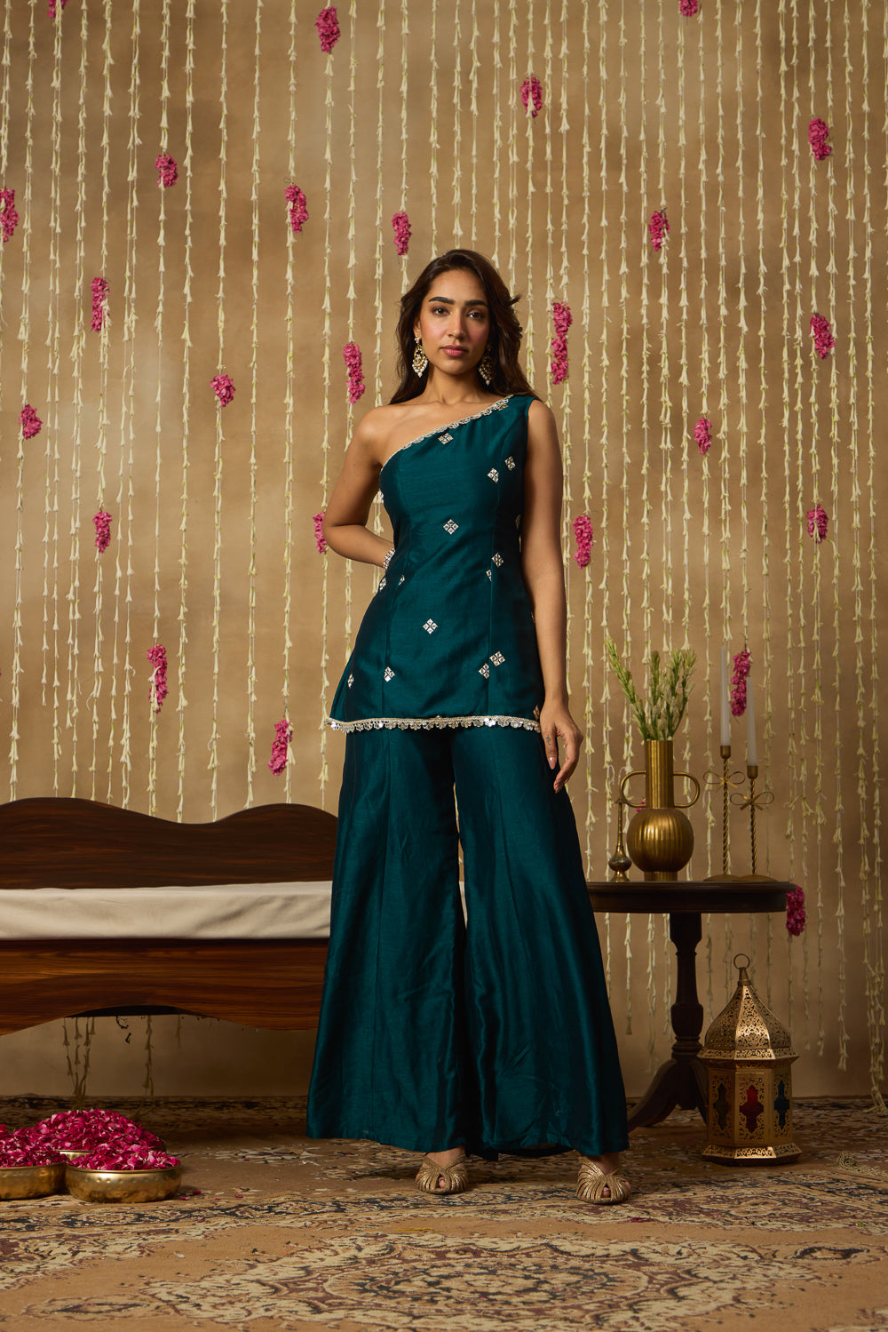 Jhoom Emerald Tie Up Kurta Set
