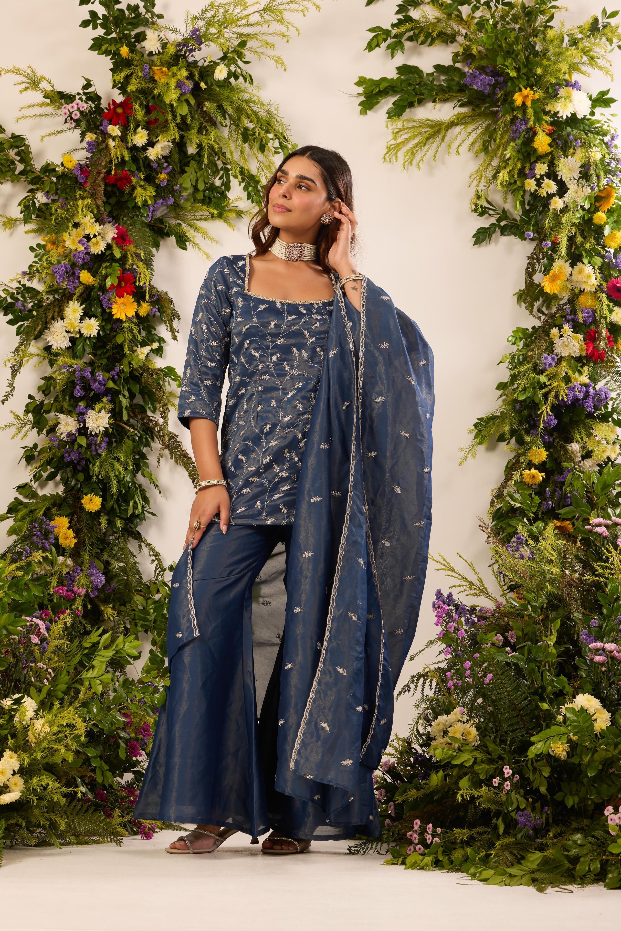 Mastaani Midnight Blue Classic Kurta Set