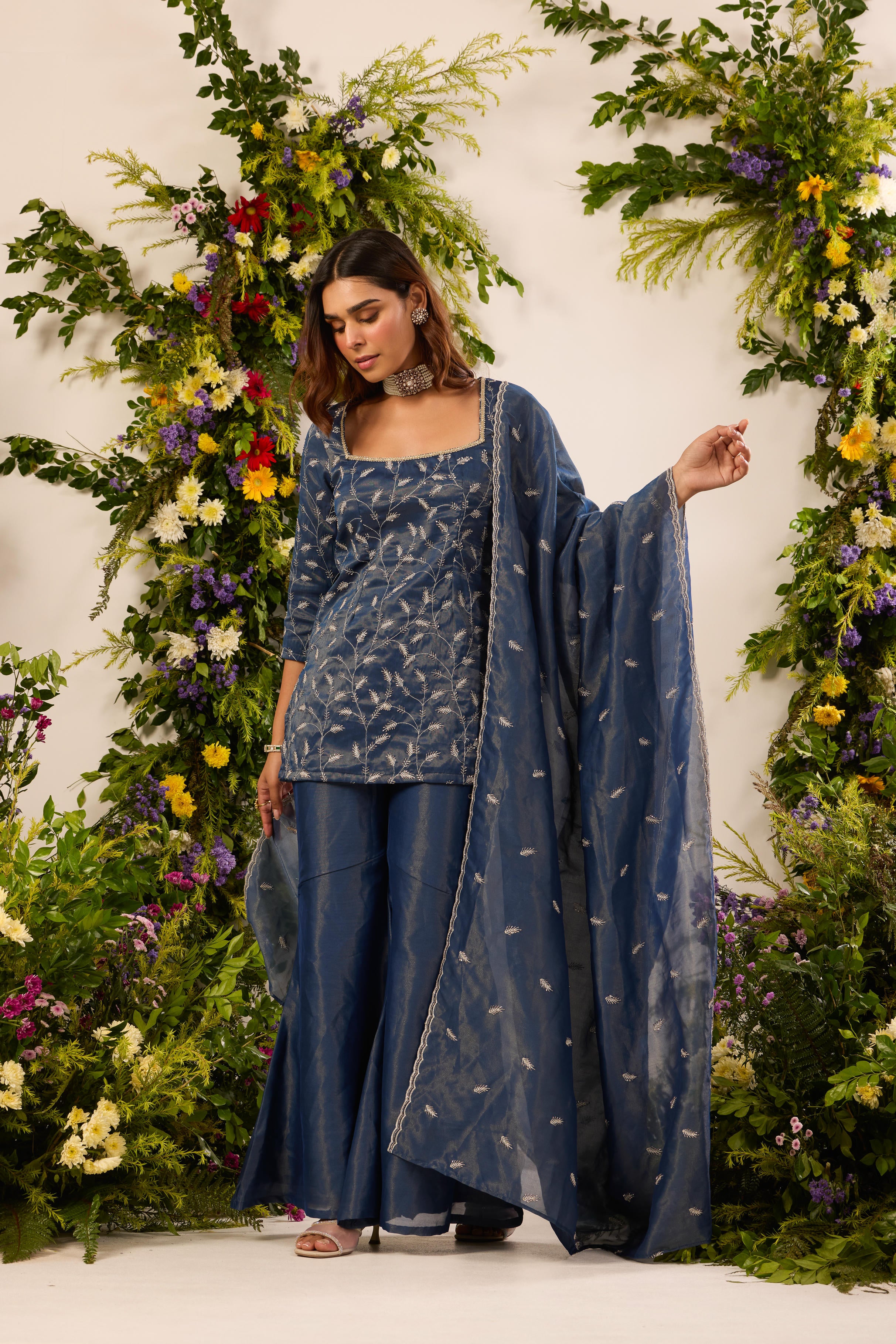 Mastaani Midnight Blue Classic Kurta Set