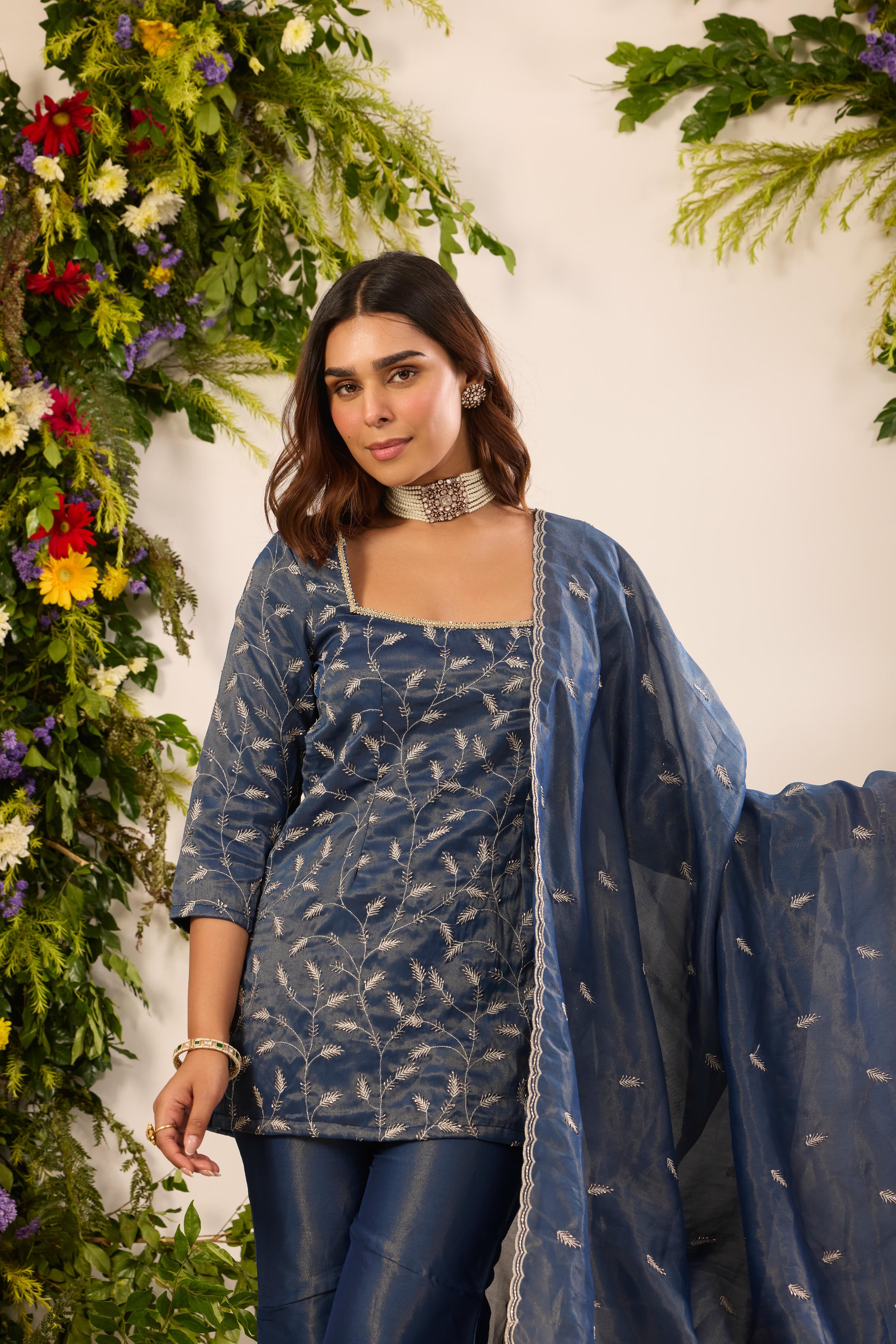Mastaani Midnight Blue Classic Kurta Set