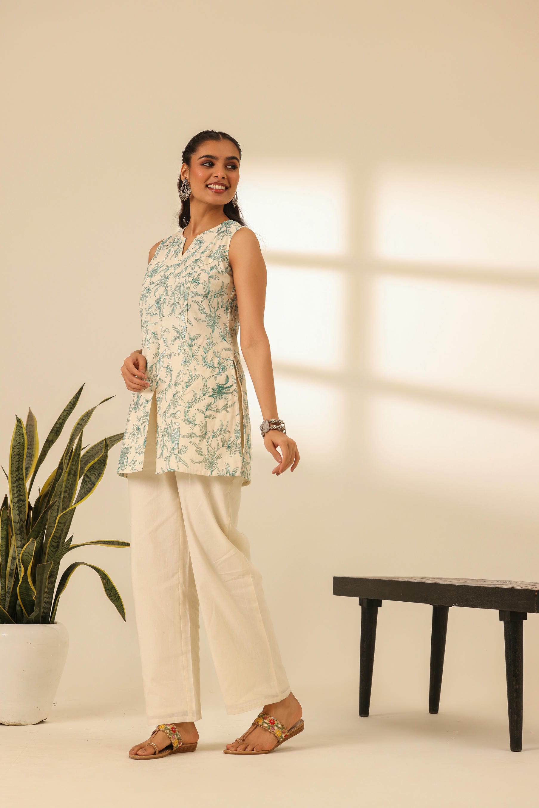 Rangrez Mint Glow Embroidered Kurta Set