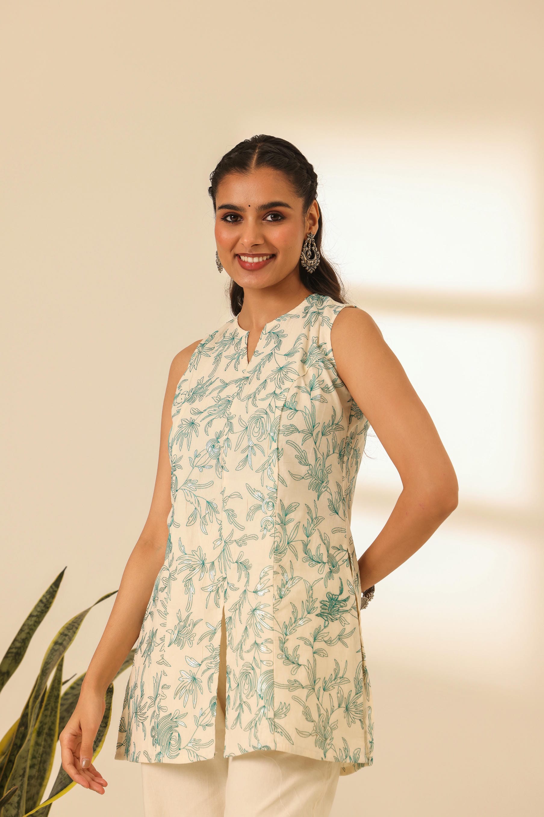 Rangrez Mint Glow Embroidered Kurta Set
