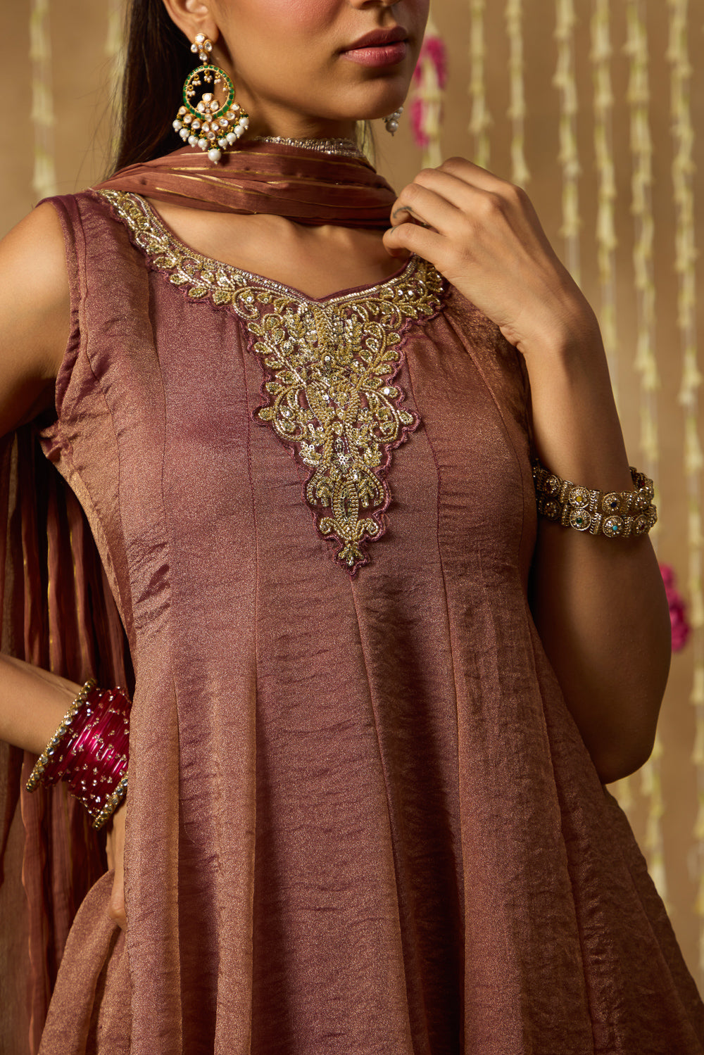 Jhoom Rustic Copper Kurta Set