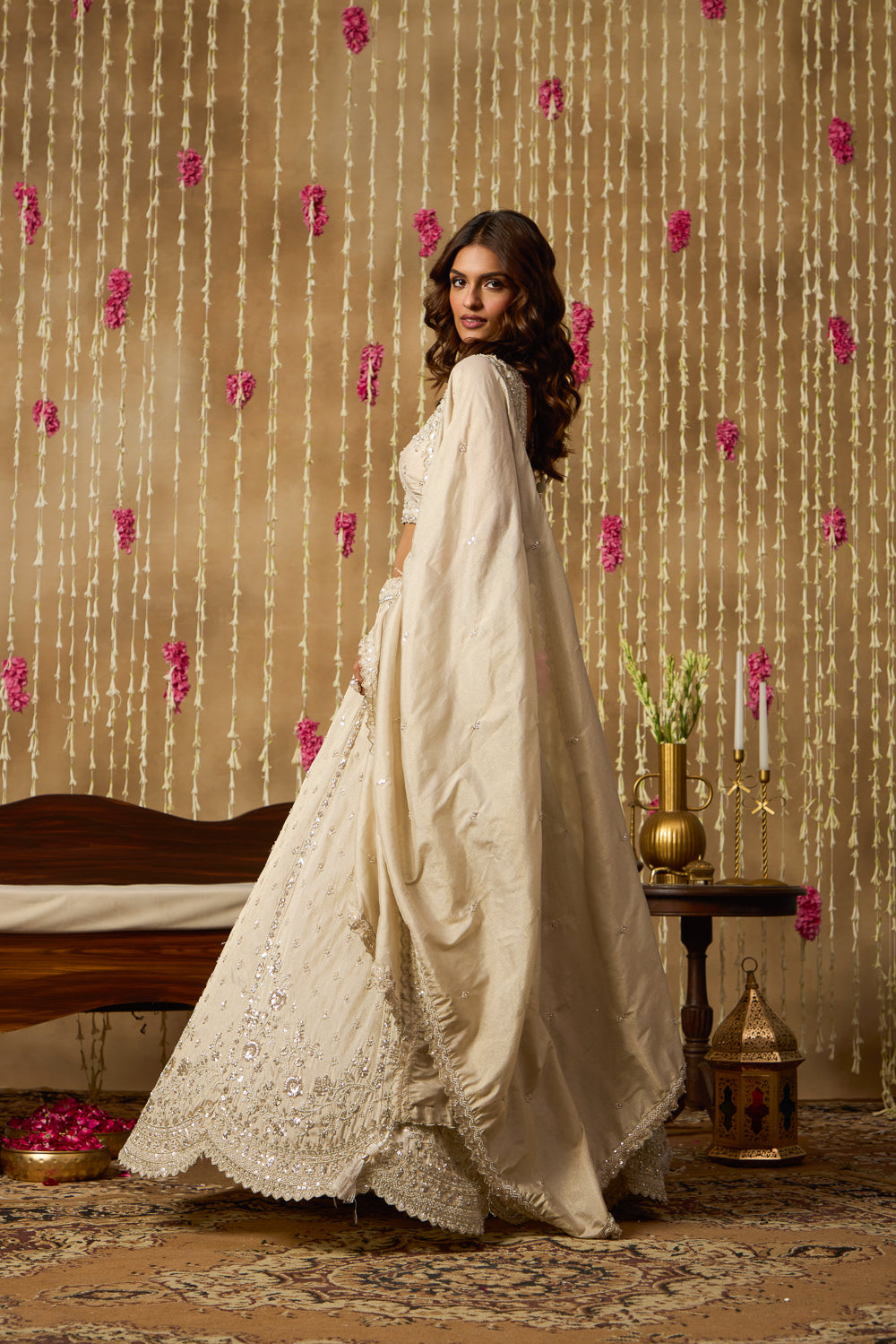 Jhoom Pearl Embroidered Lehenga Set
