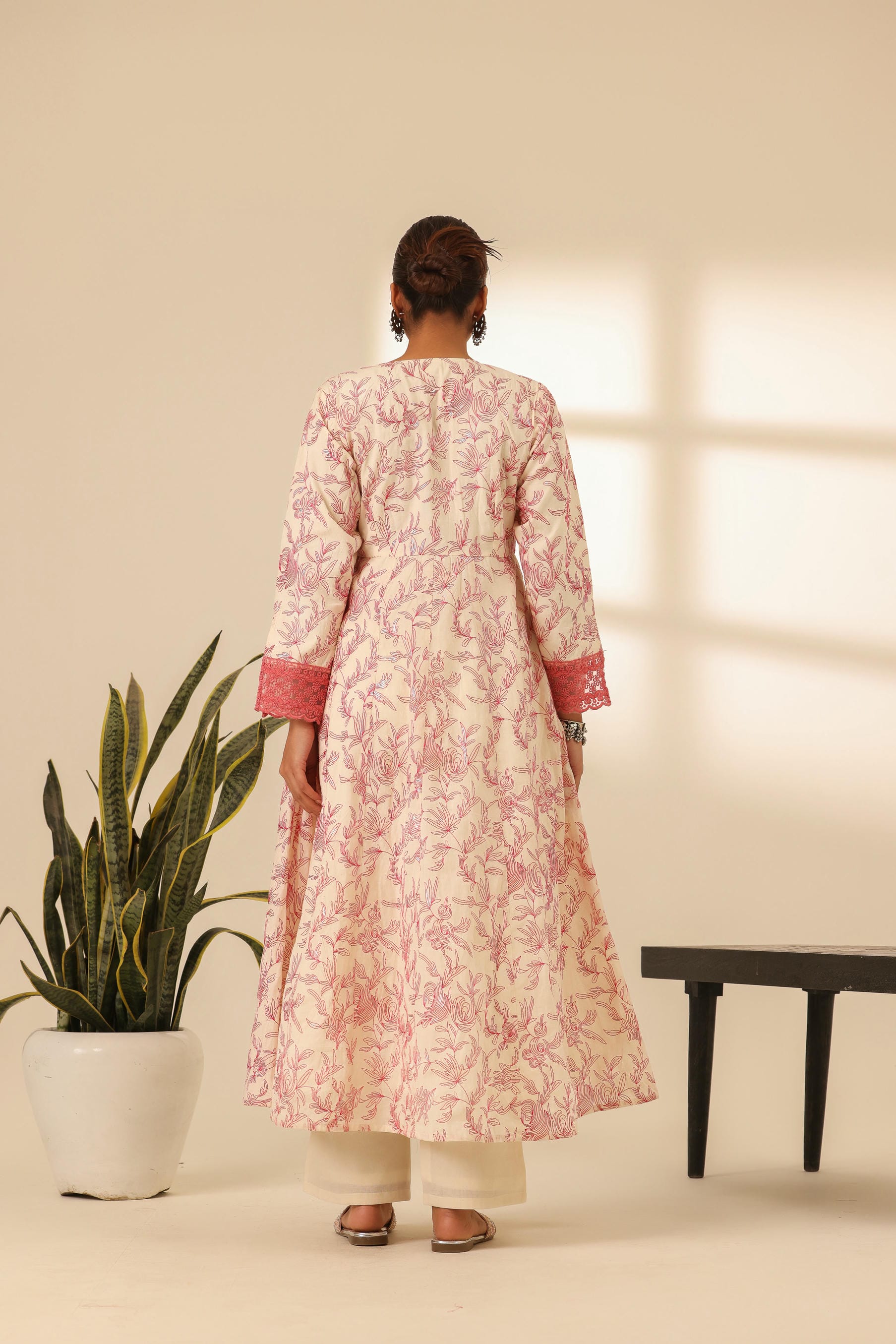 Rangrez Fuchsia Glow Embroidered Anarkali