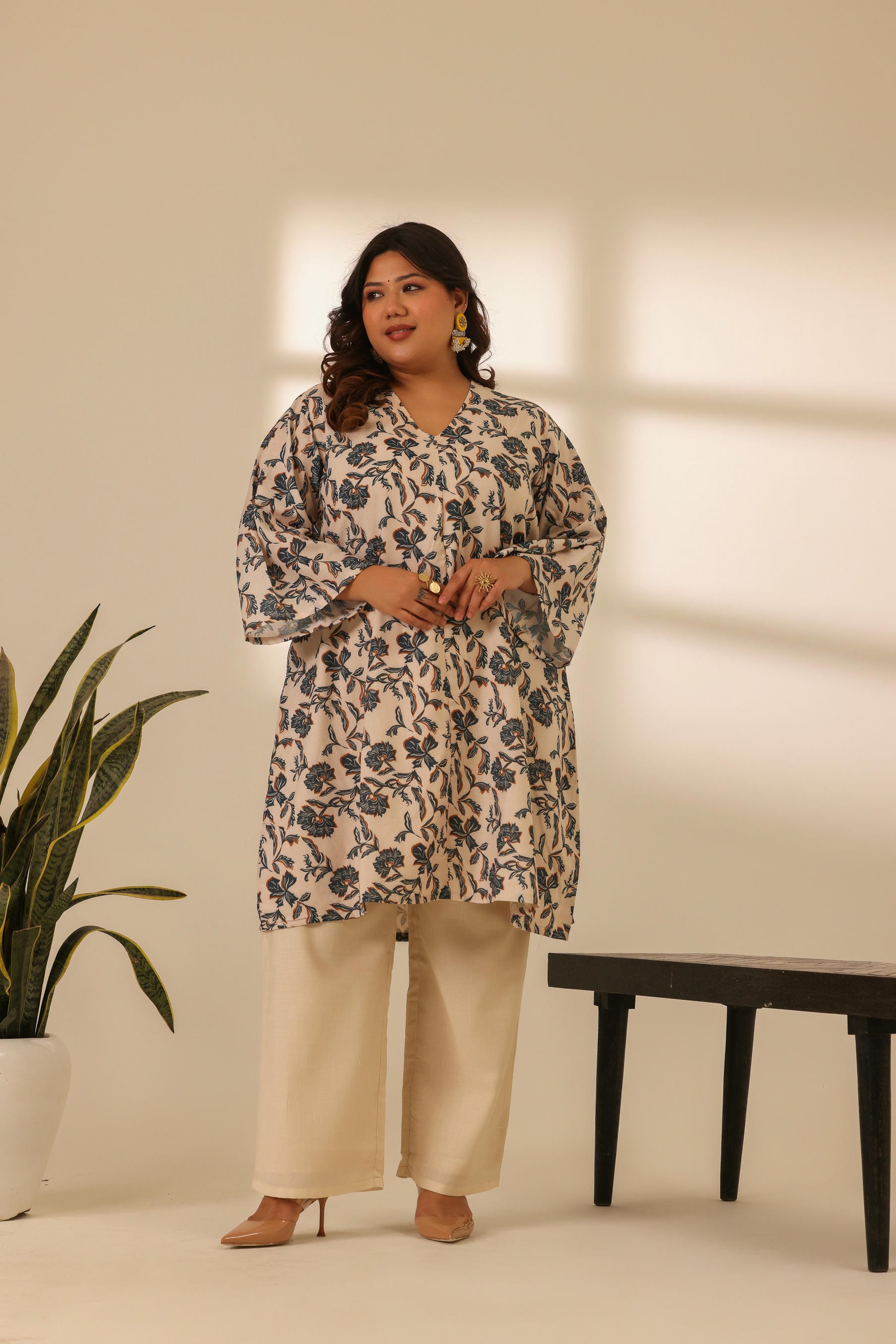 Rangrez Maple Dust A Line Kurta Set