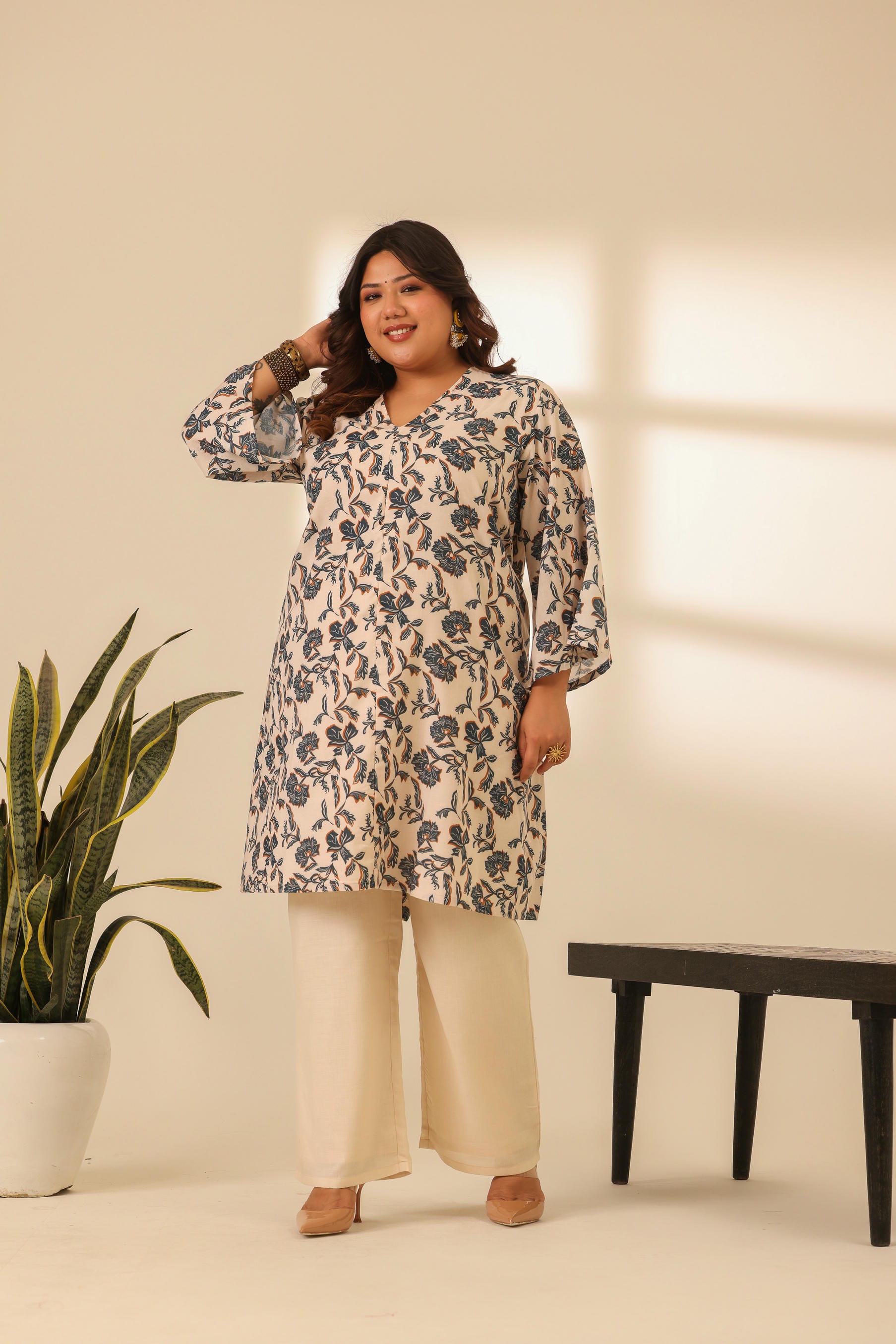 Rangrez Maple Dust A Line Kurta
