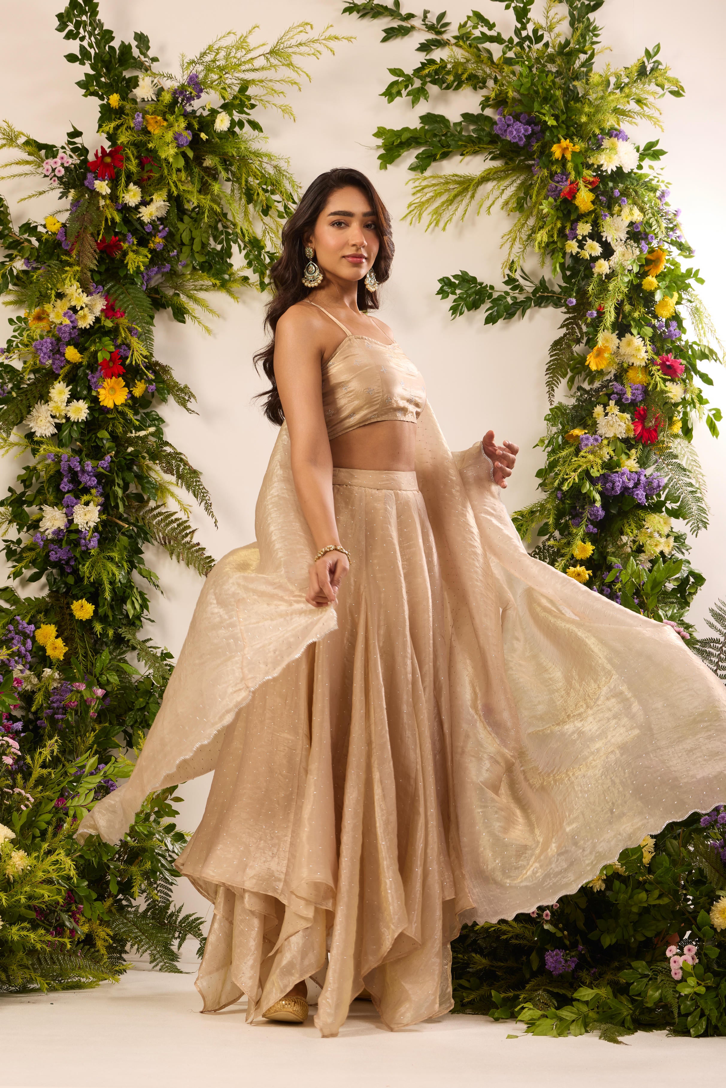 Mastaani Champagne Mist Lehenga Set
