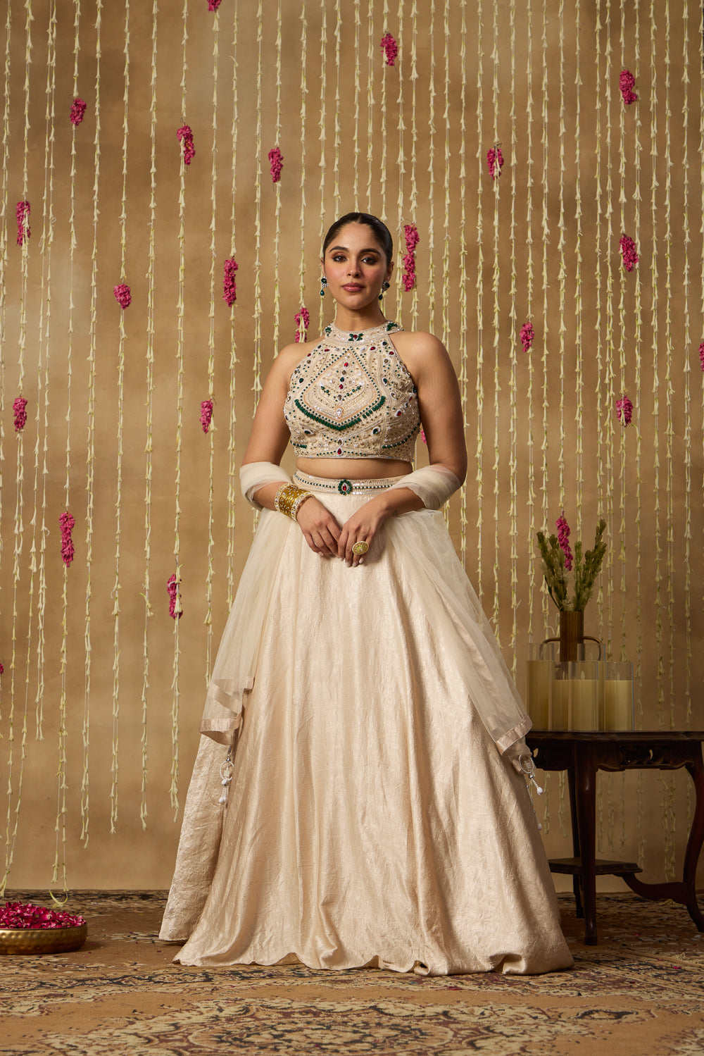 Jhoom Ivory Jewel Lehenga Set