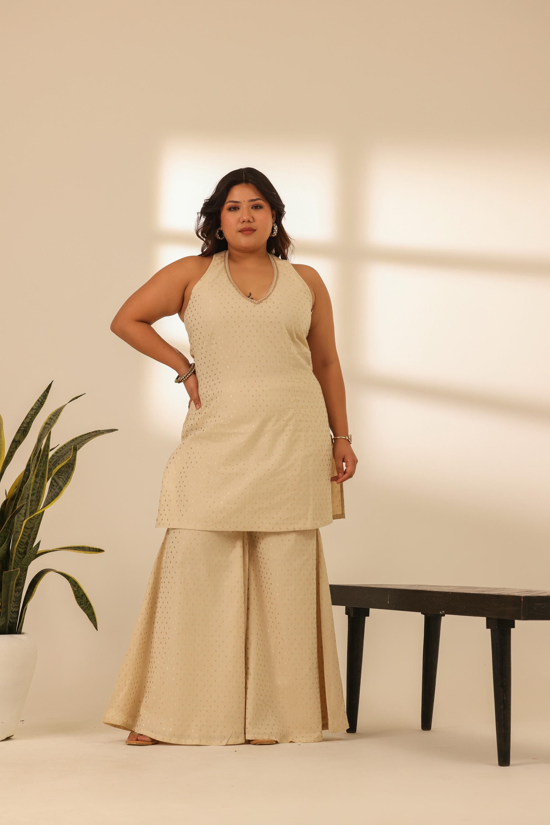 Rangrez Golden Hour Kurta Sharara Set