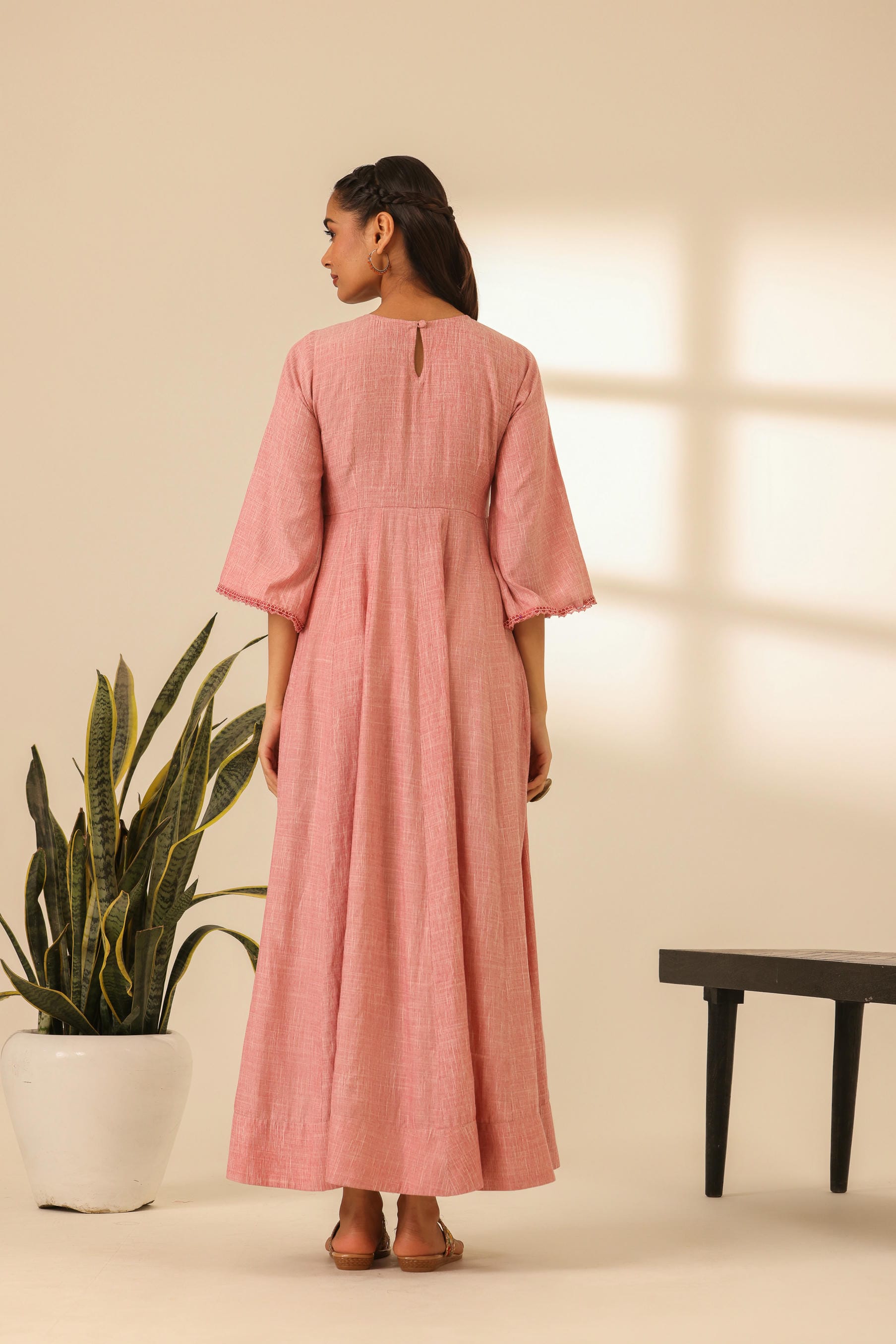Rangrez Pink Plush Anarkali Dress