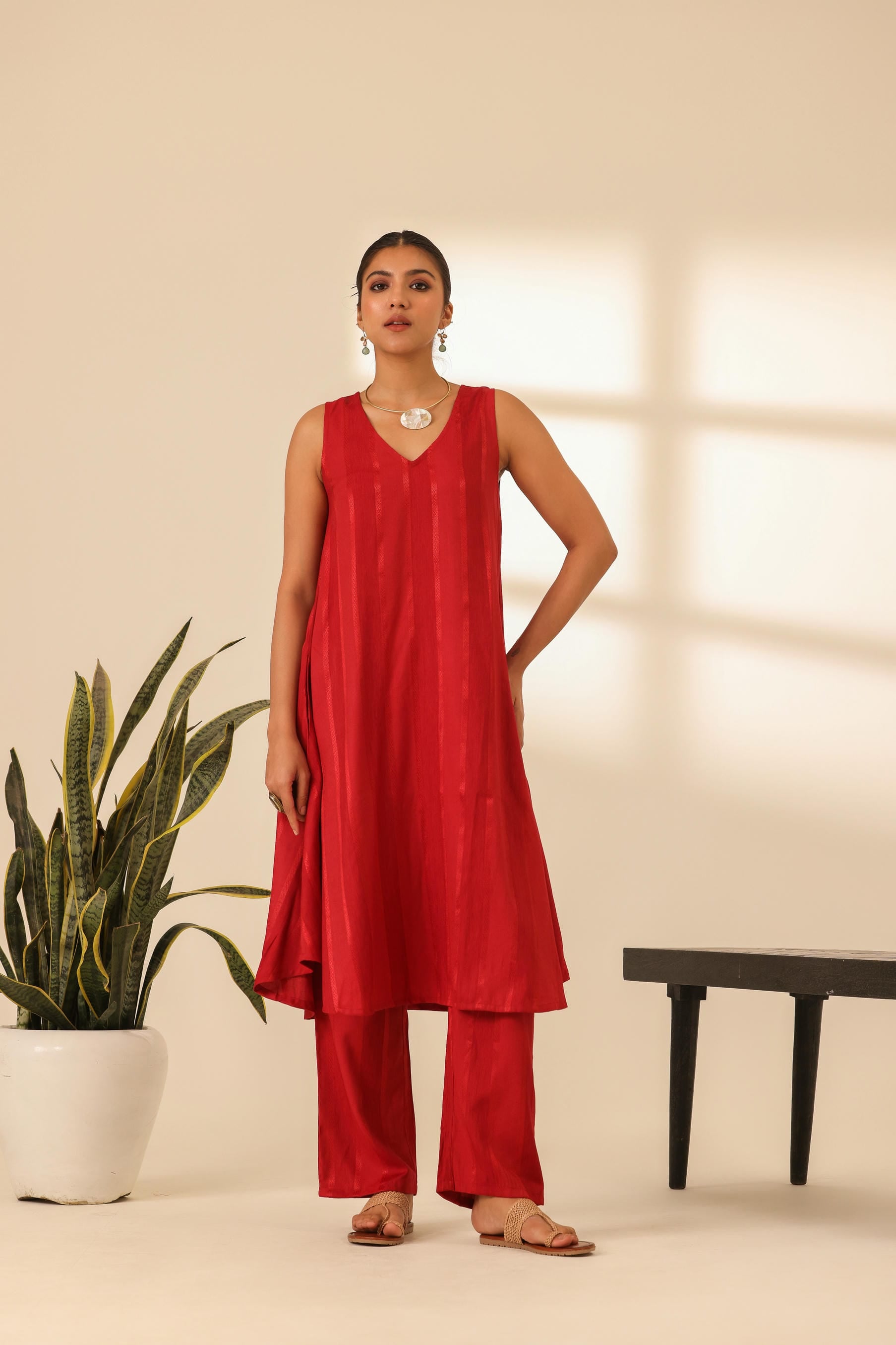 Rangrez Statement Red Kurta Set