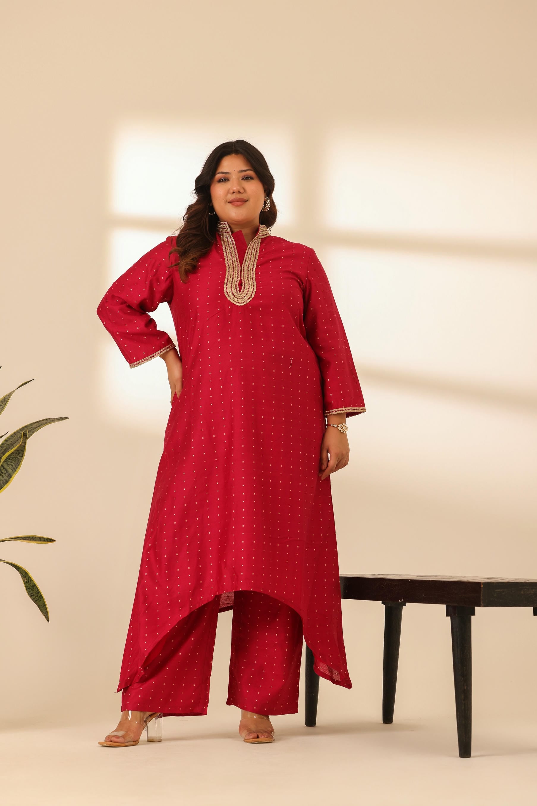 Rangrez Pink Bliss A Line Kurta Set