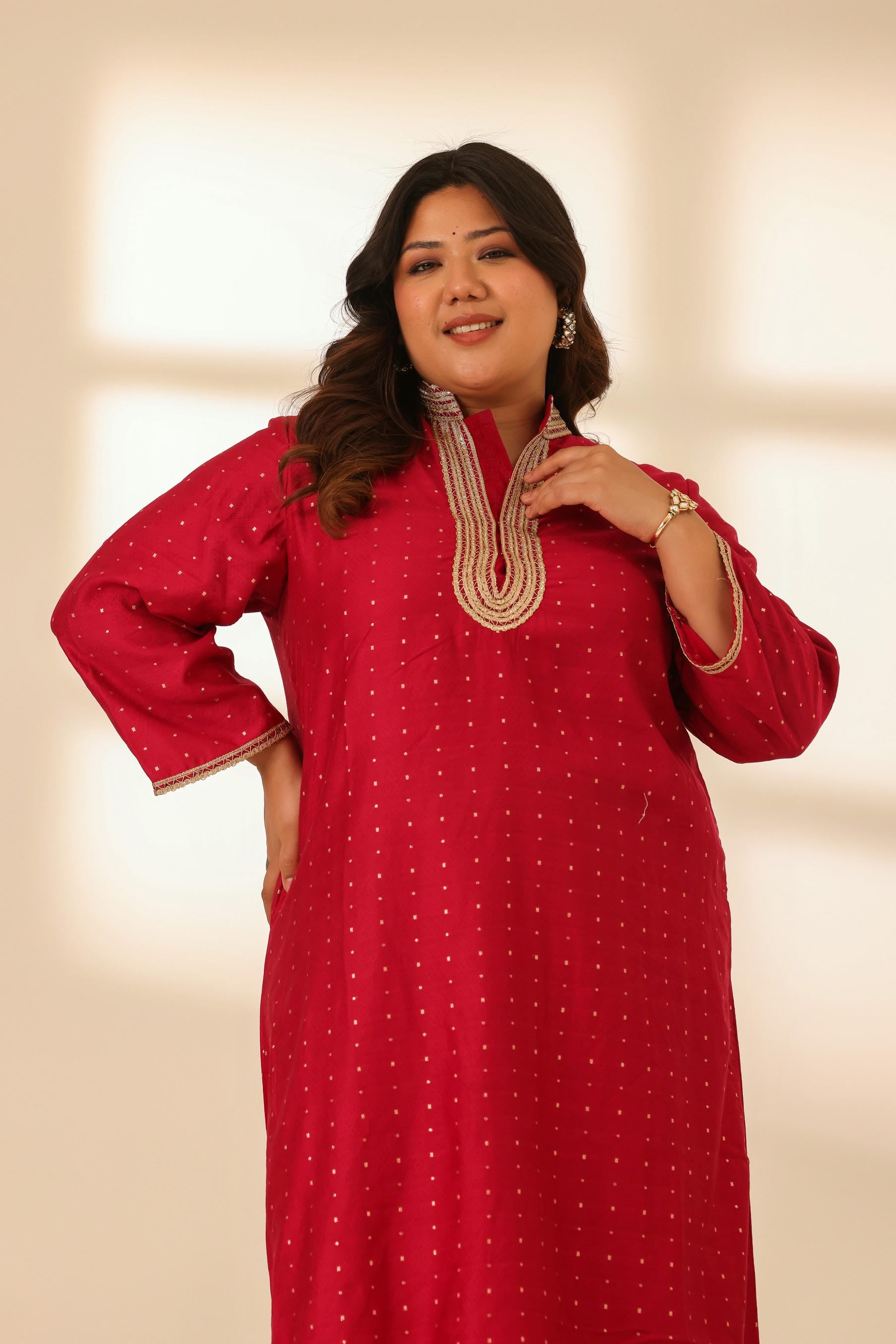 Rangrez Pink Bliss A Line Kurta