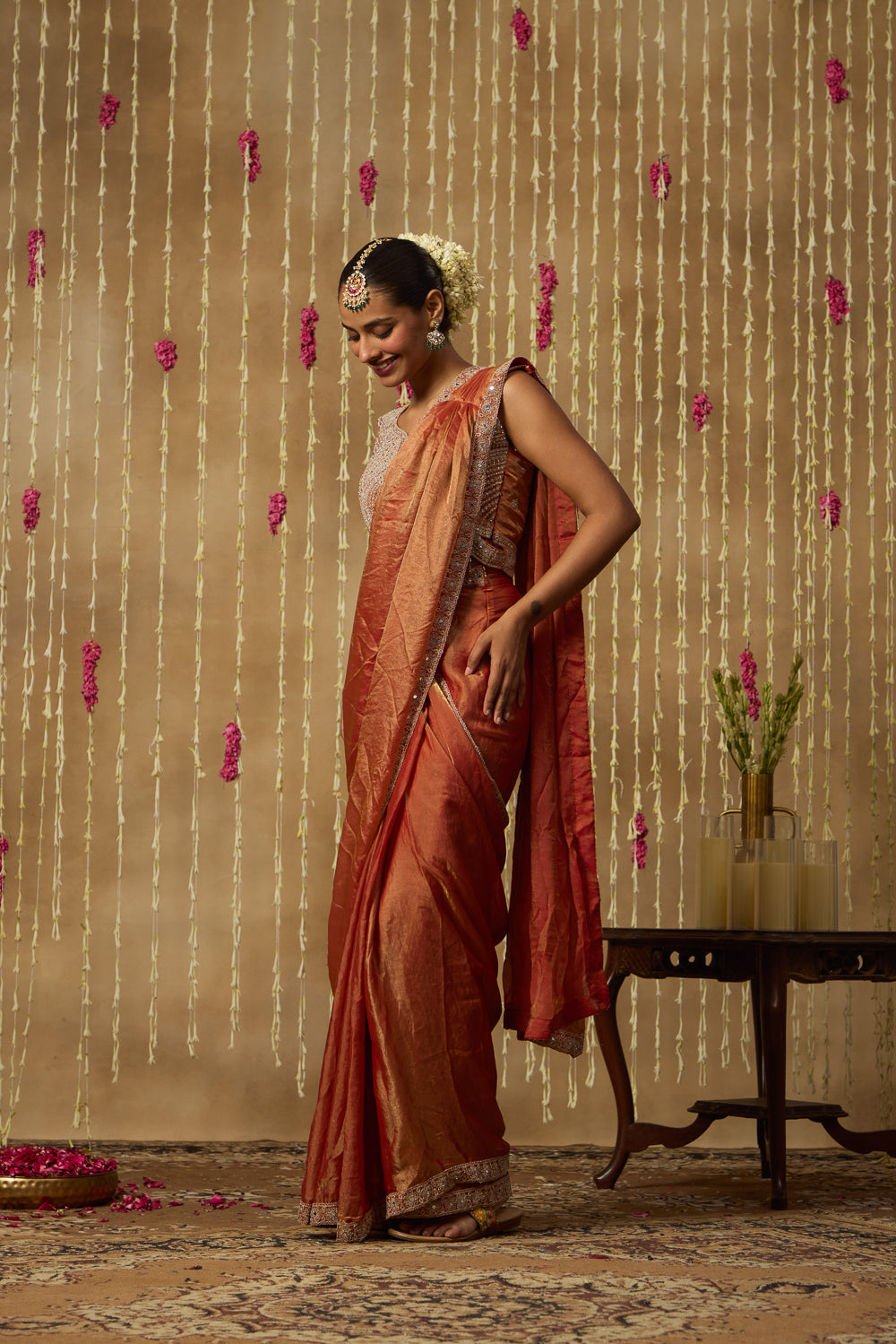 Jhoom Amber Mirror Saree Set