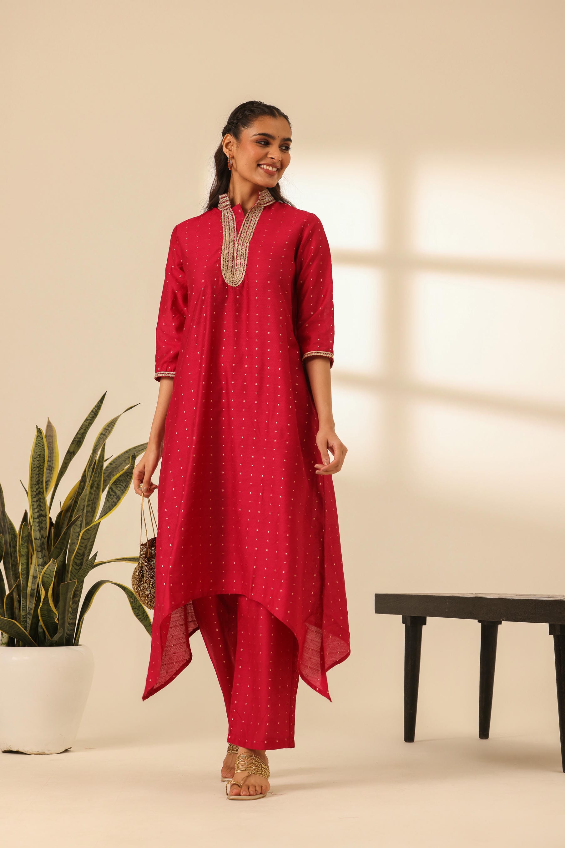 Rangrez Pink Bliss A Line Kurta