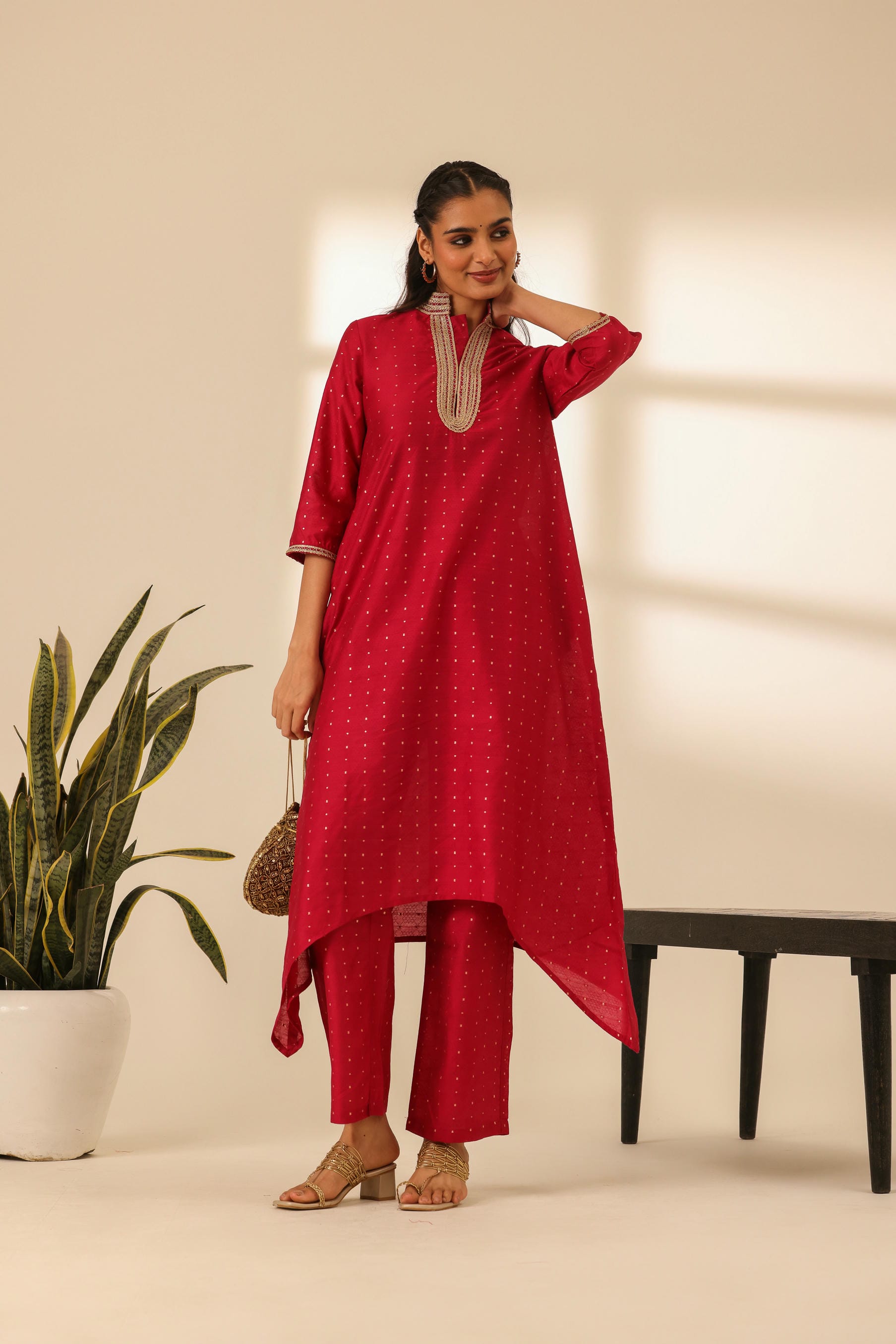 Rangrez Pink Bliss A Line Kurta