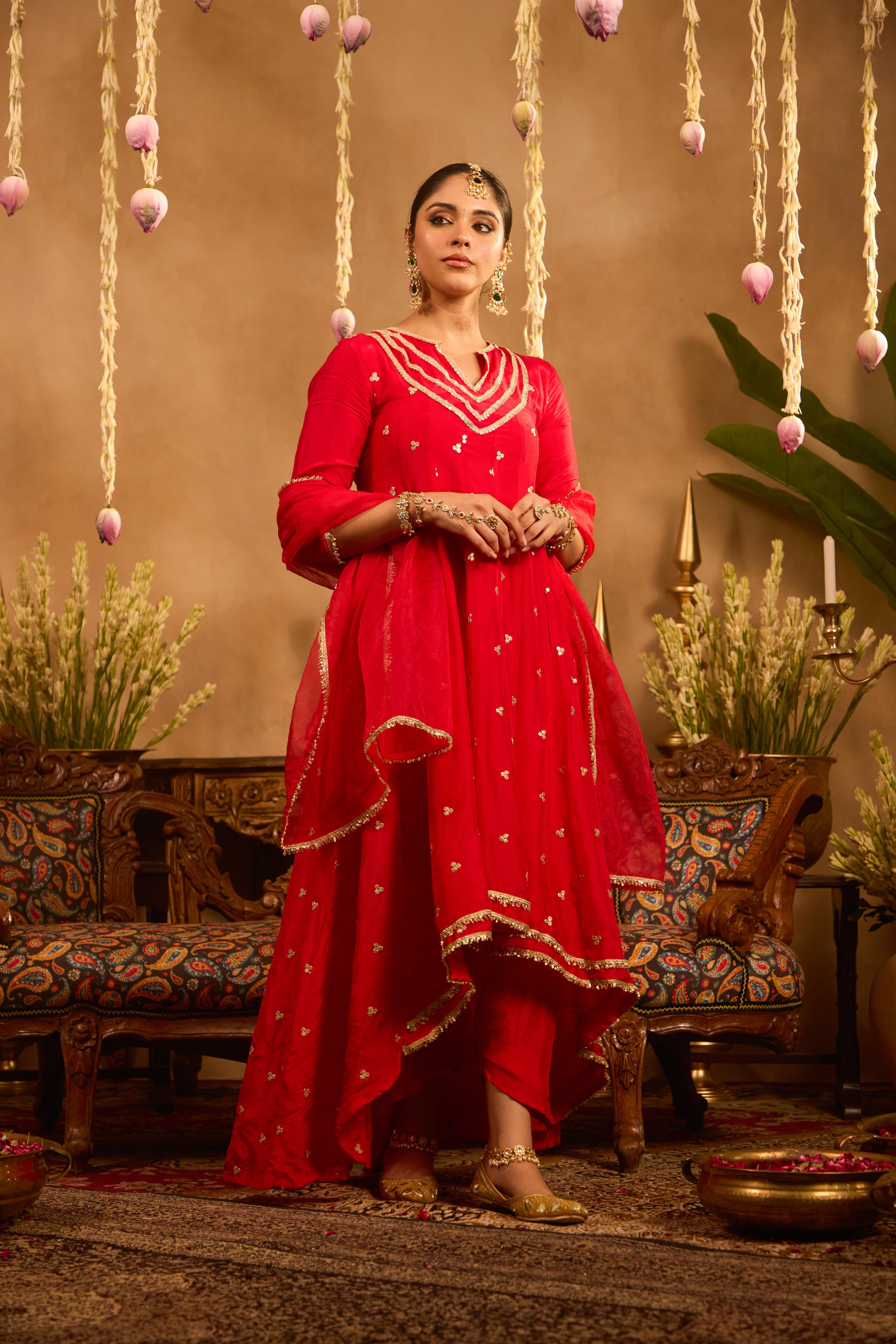 Mastaani Heer Red Anarkali Set