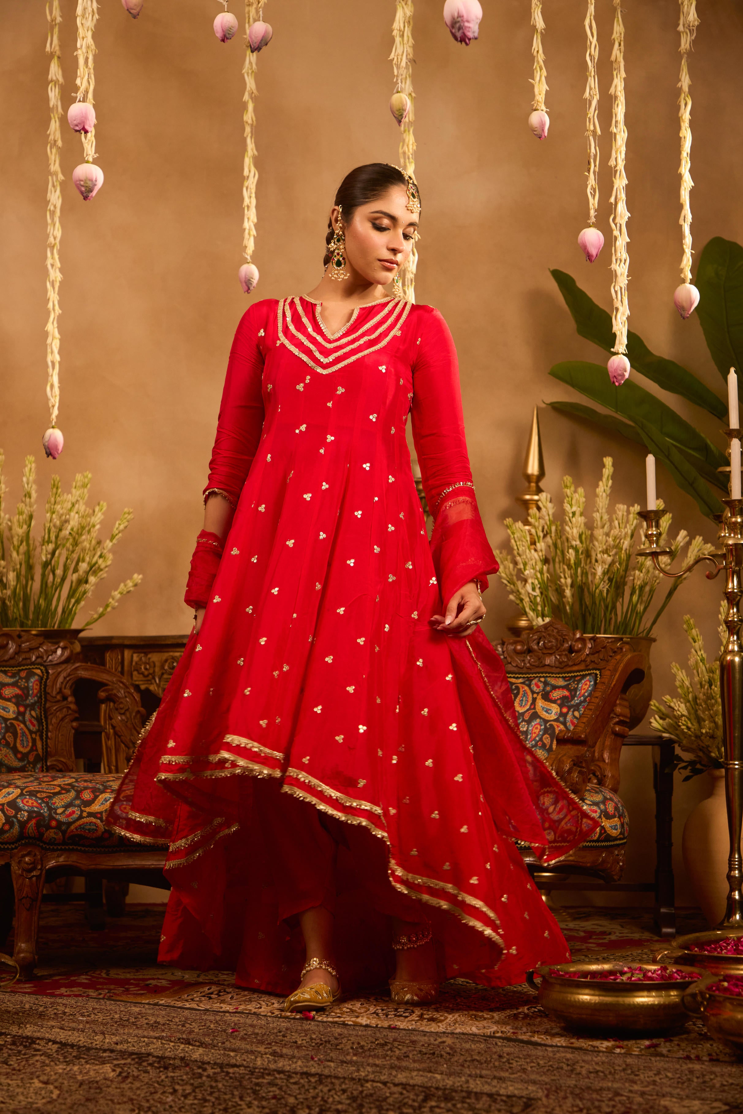 Mastaani Heer Red Anarkali Set
